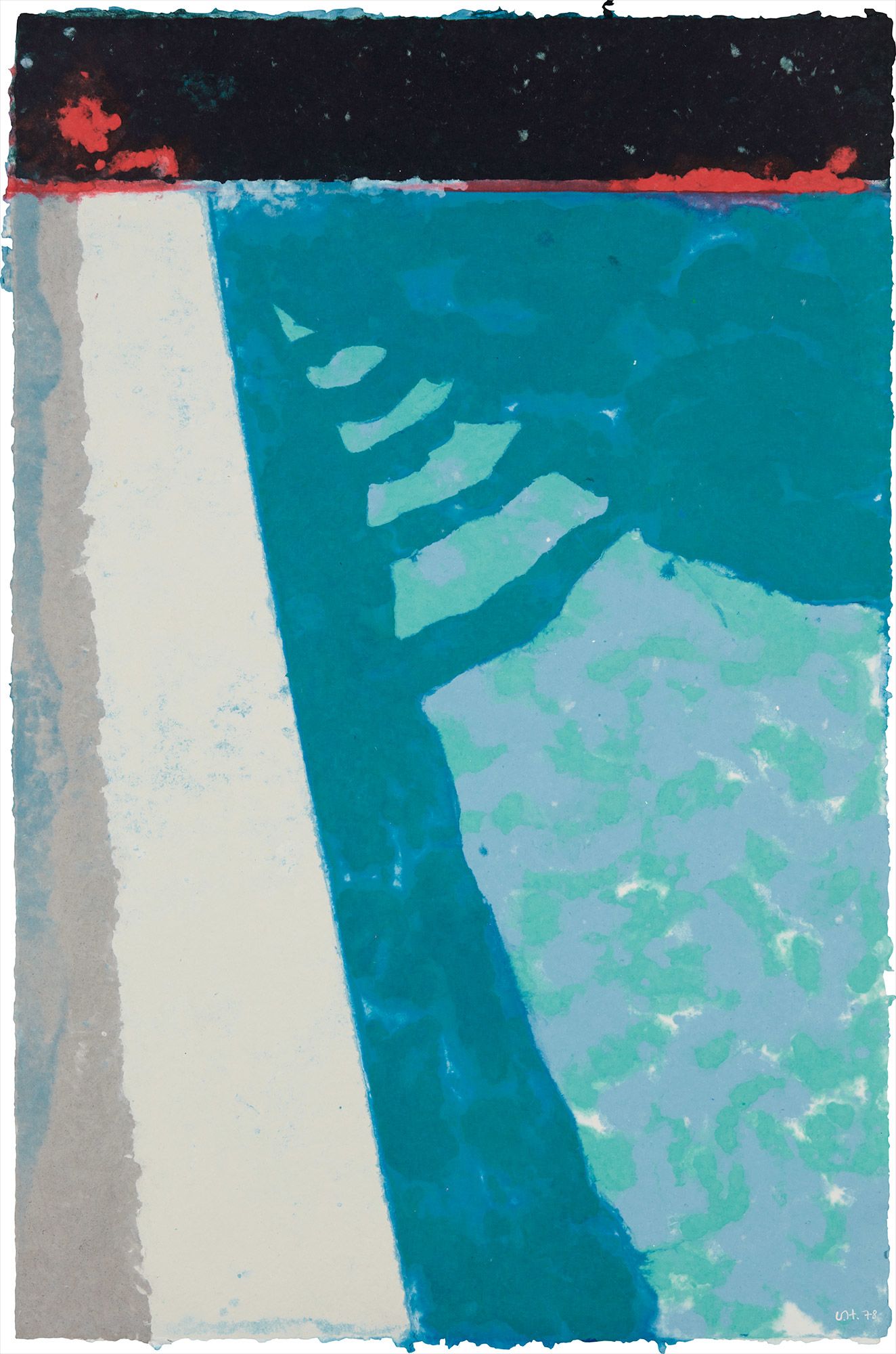 <b>DAVID HOCKNEY</b> <i>Steps with Shadow F (Paper Pool 2)</i>, 1978