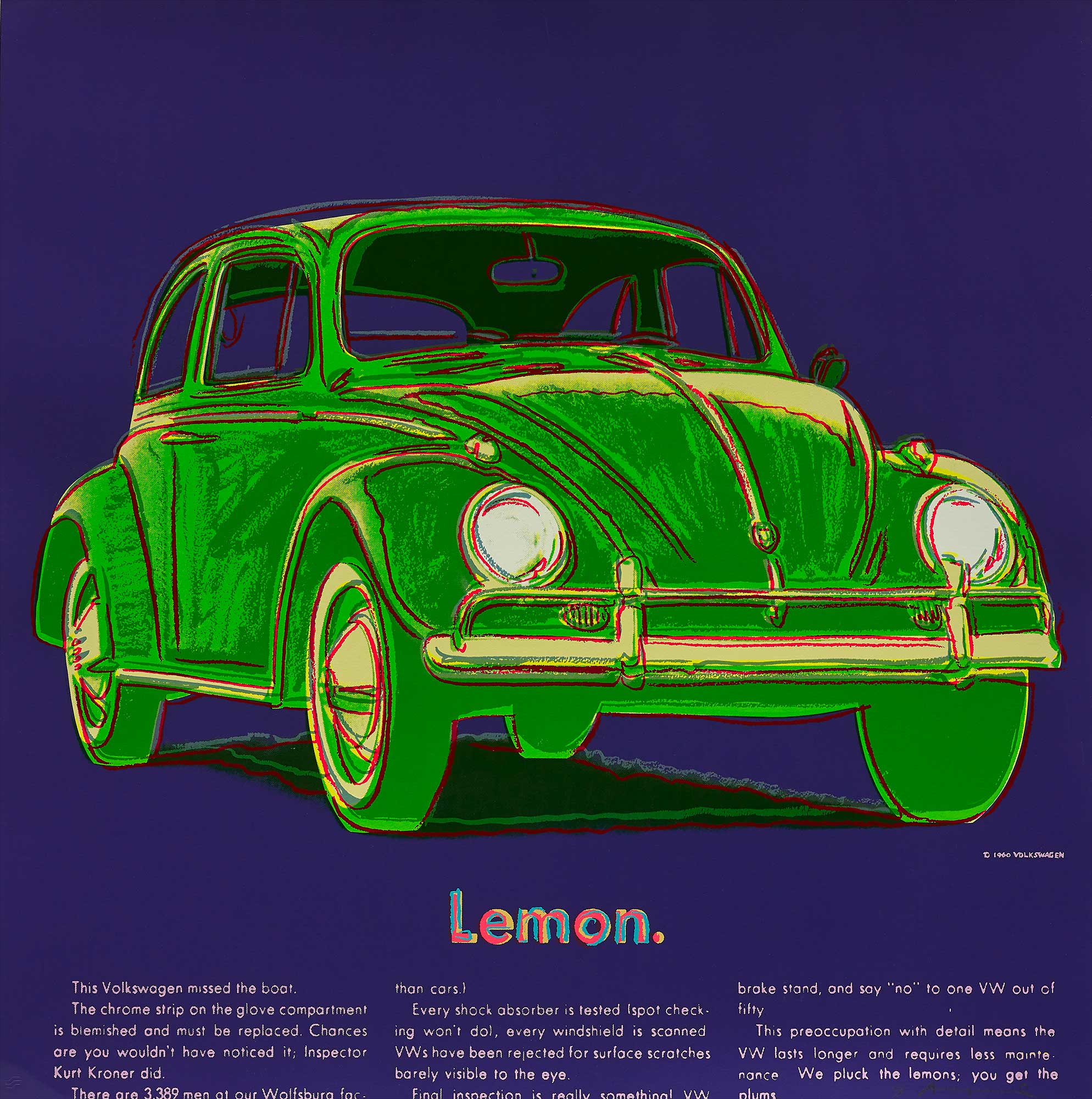<b>ANDY WARHOL </b><i>Volkswagen</i>, from <i>Ads</i>, 1985