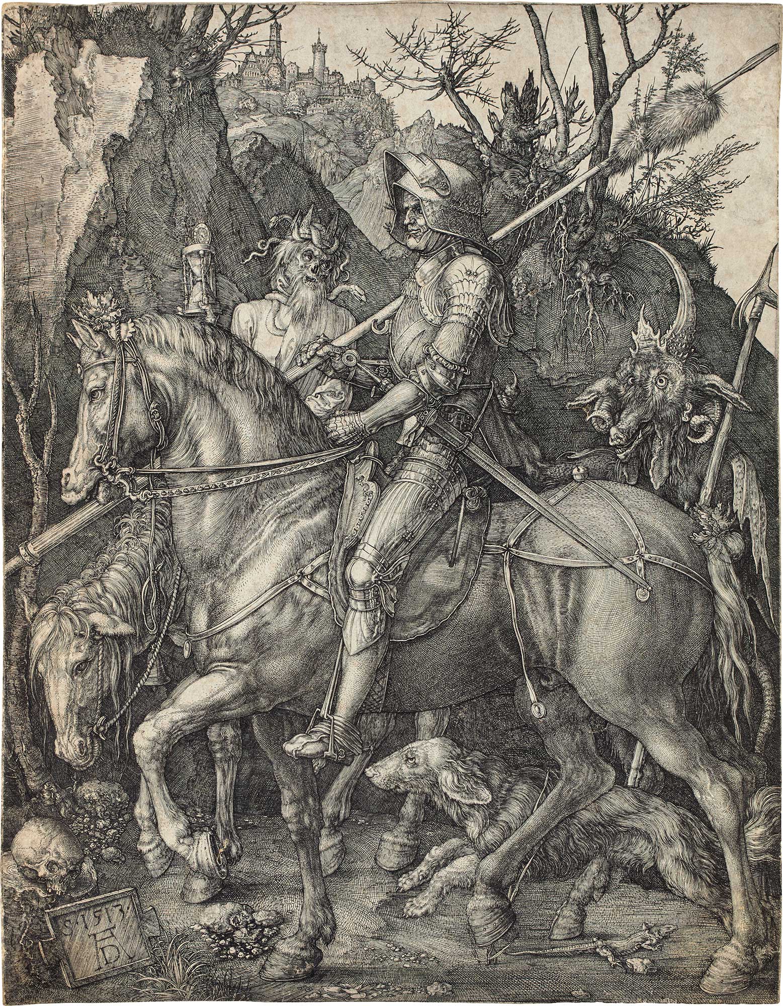 <p><strong>ALBRECHT DÜ</strong><strong>RER<em> </em></strong><em>Knight, Death and the Devil</em>, 1513</p>