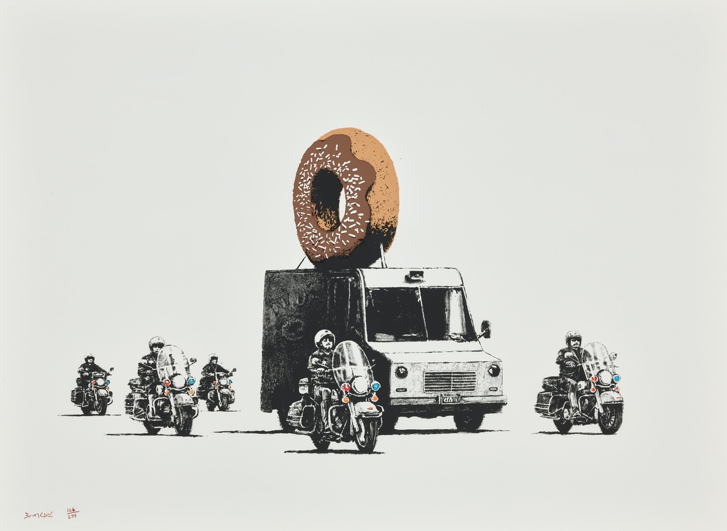 <p><strong>BANKSY </strong><em>Donuts (Chocolate)</em>, 2009</p>