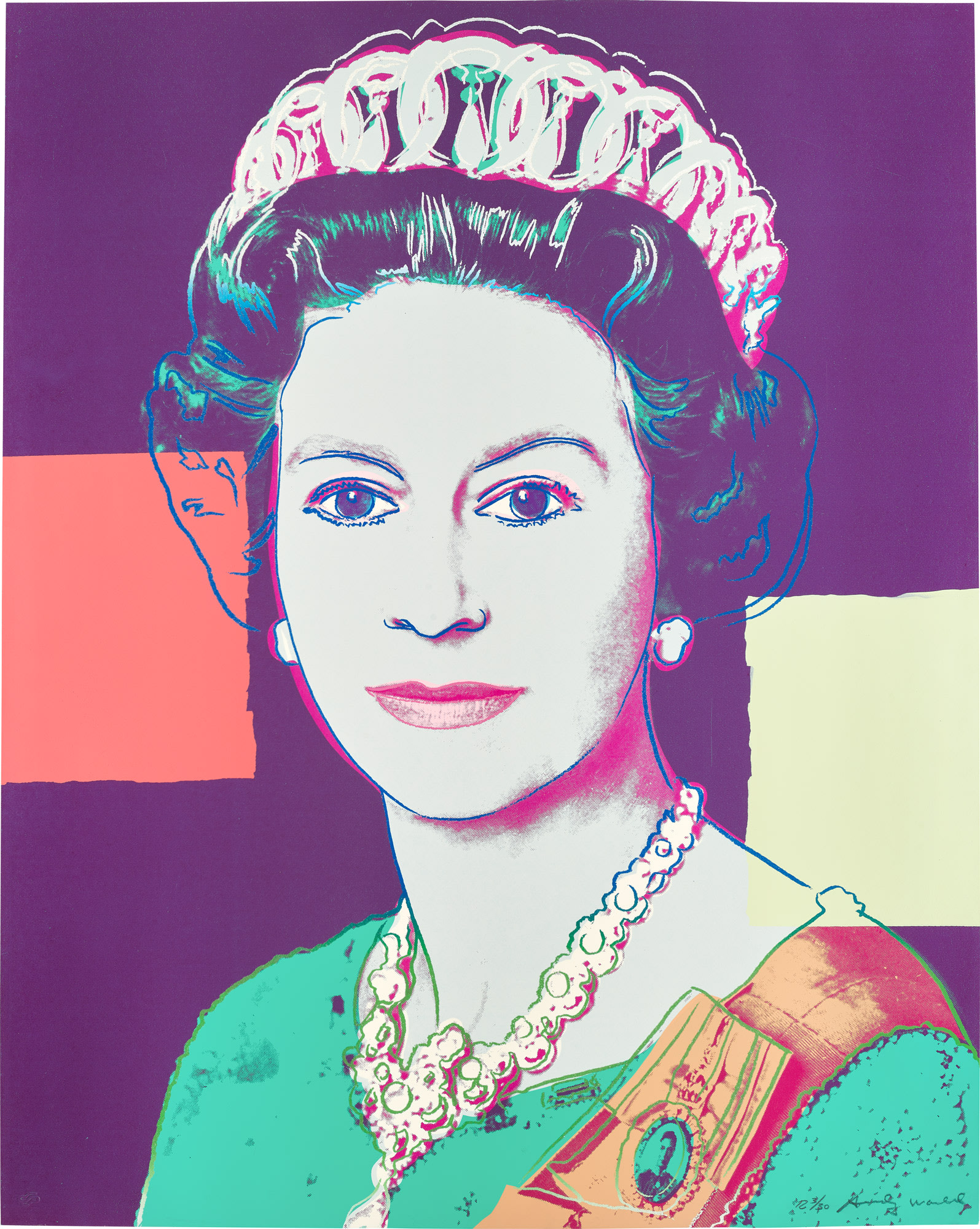 <p><strong>ANDY WARHOL</strong> <em>Queen Elizabeth II of the United Kingdom, from Reigning Queens (Royal Edition)</em>, 1985</p>