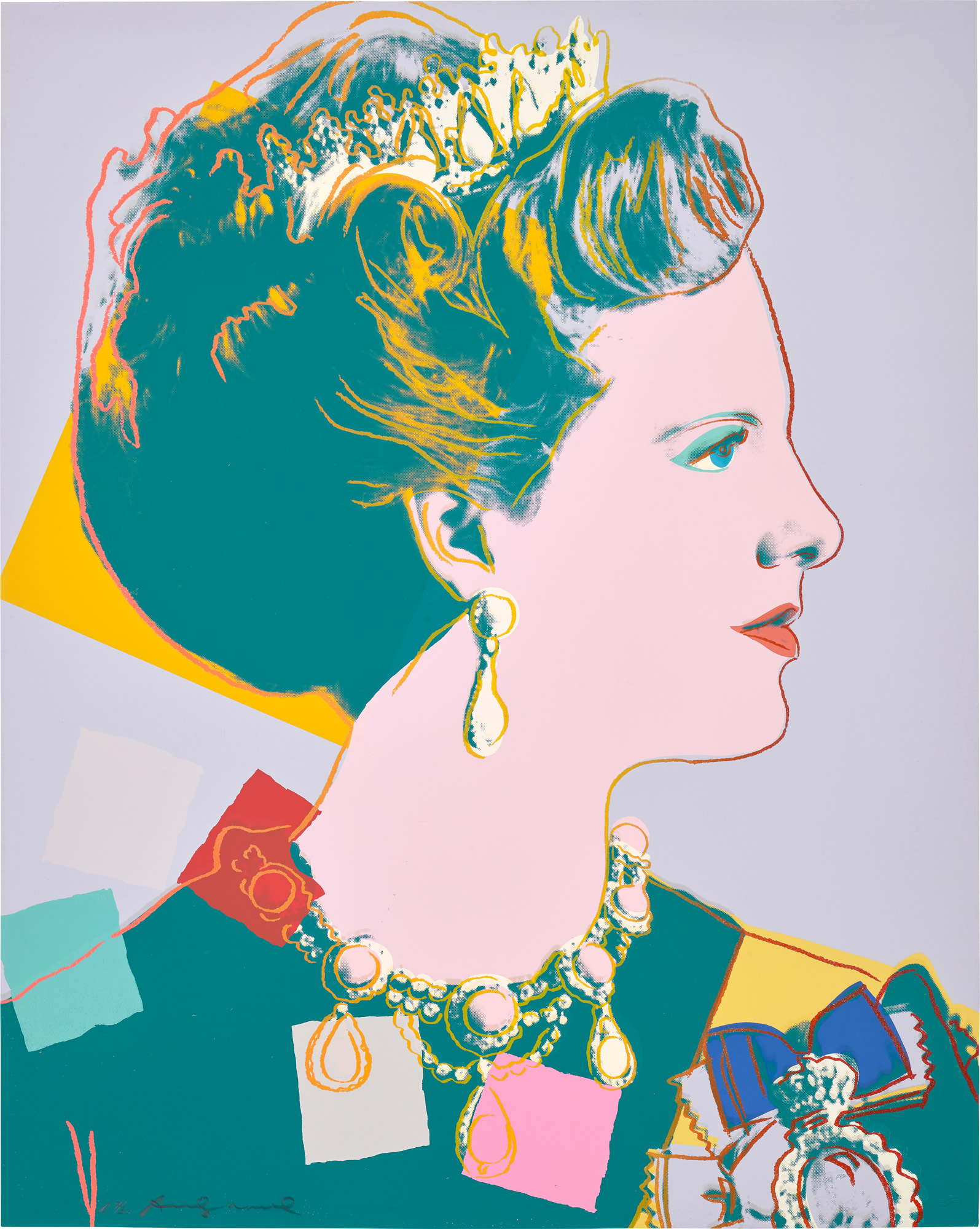 <p><strong>ANDY WARHOL</strong> <em>Queen Margrethe II of Denmark, from Reigning Queens (Royal Edition)</em>, 1985</p>