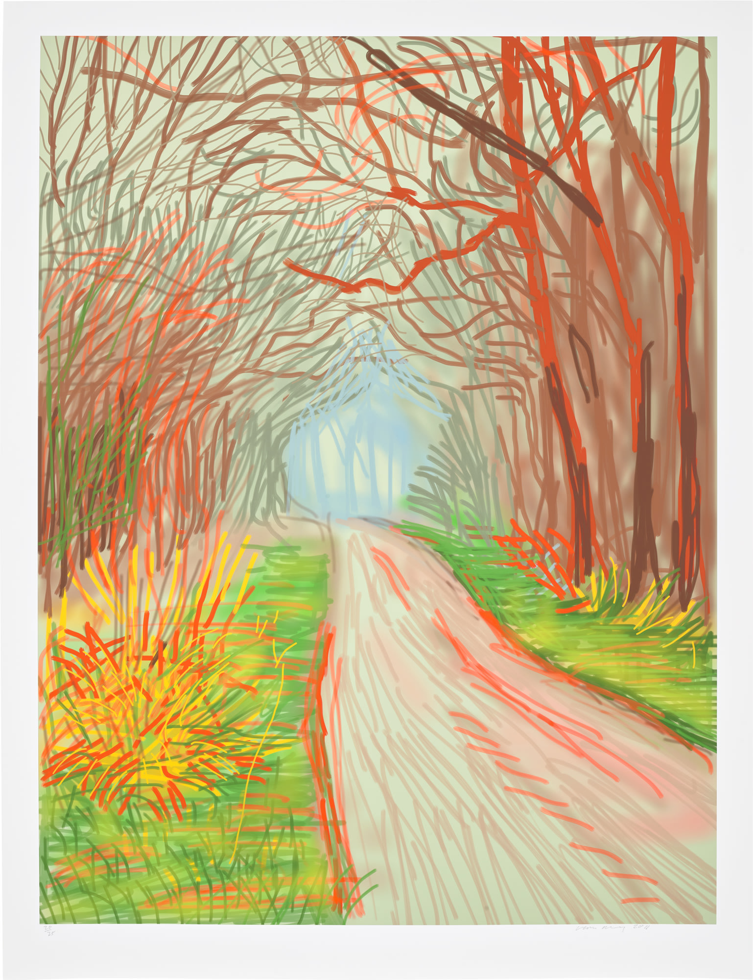 <p><strong>DAVID HOCKNEY </strong><em>The Arrival of Spring in Woldgate, East Yorkshire in 2011 (twenty eleven) - 13 January, </em>2011</p>