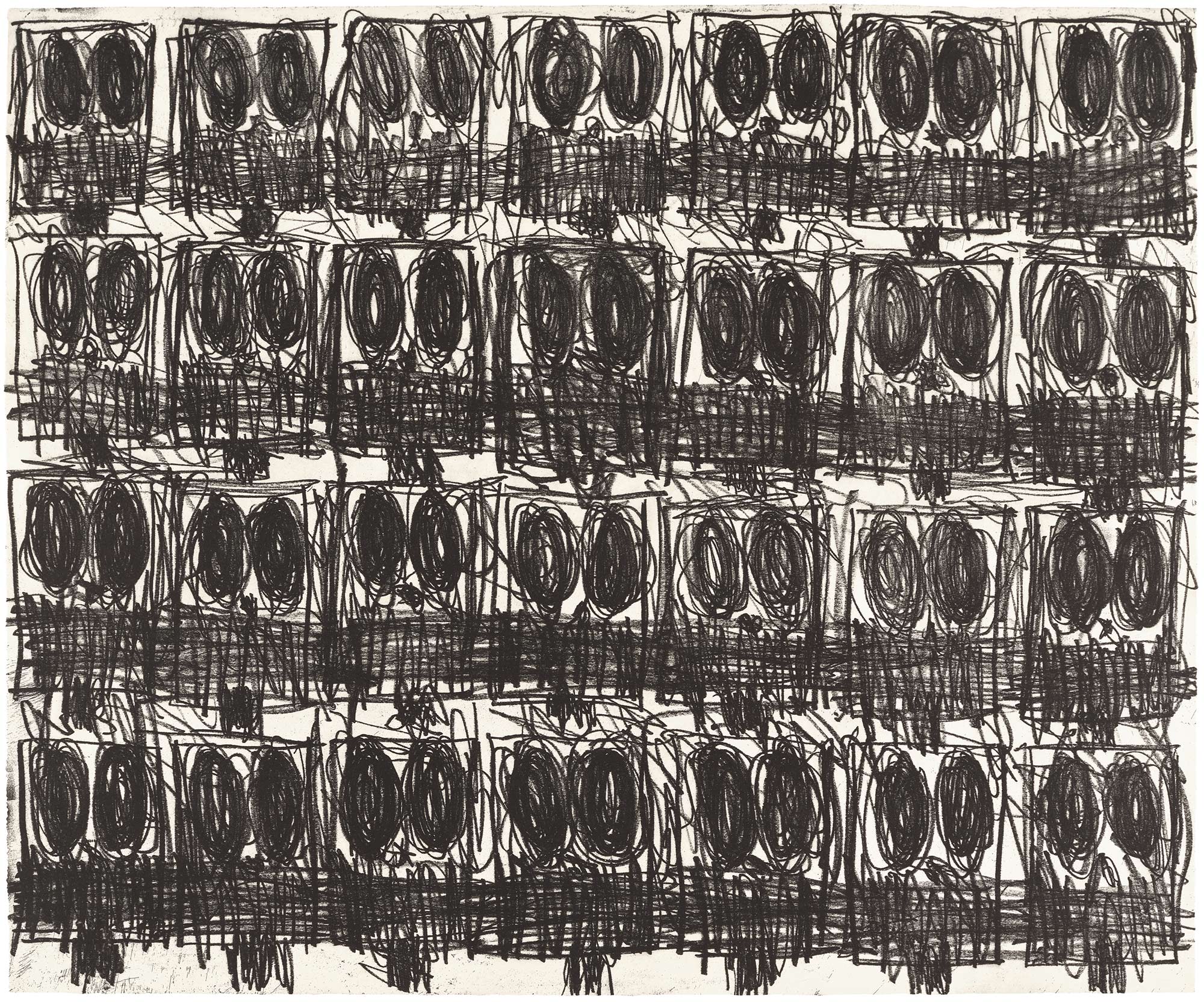 <p><strong>RASHID JOHNSON</strong> <em>Untitled (Anxious Crowd),</em> 2018</p>