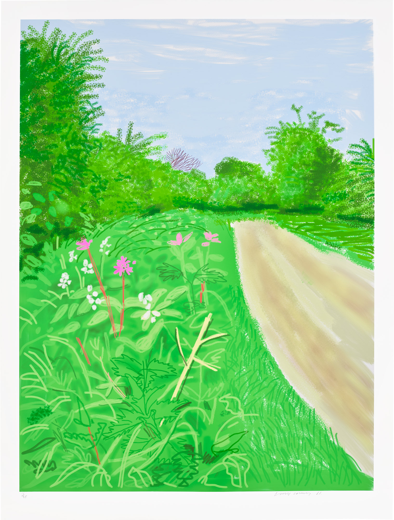 <p><strong>DAVID HOCKNEY</strong> <em>The Arrival of Spring in Woldgate, East Yorkshire in 2011 (twenty eleven) &ndash; 26 April</em>, 2011</p>
