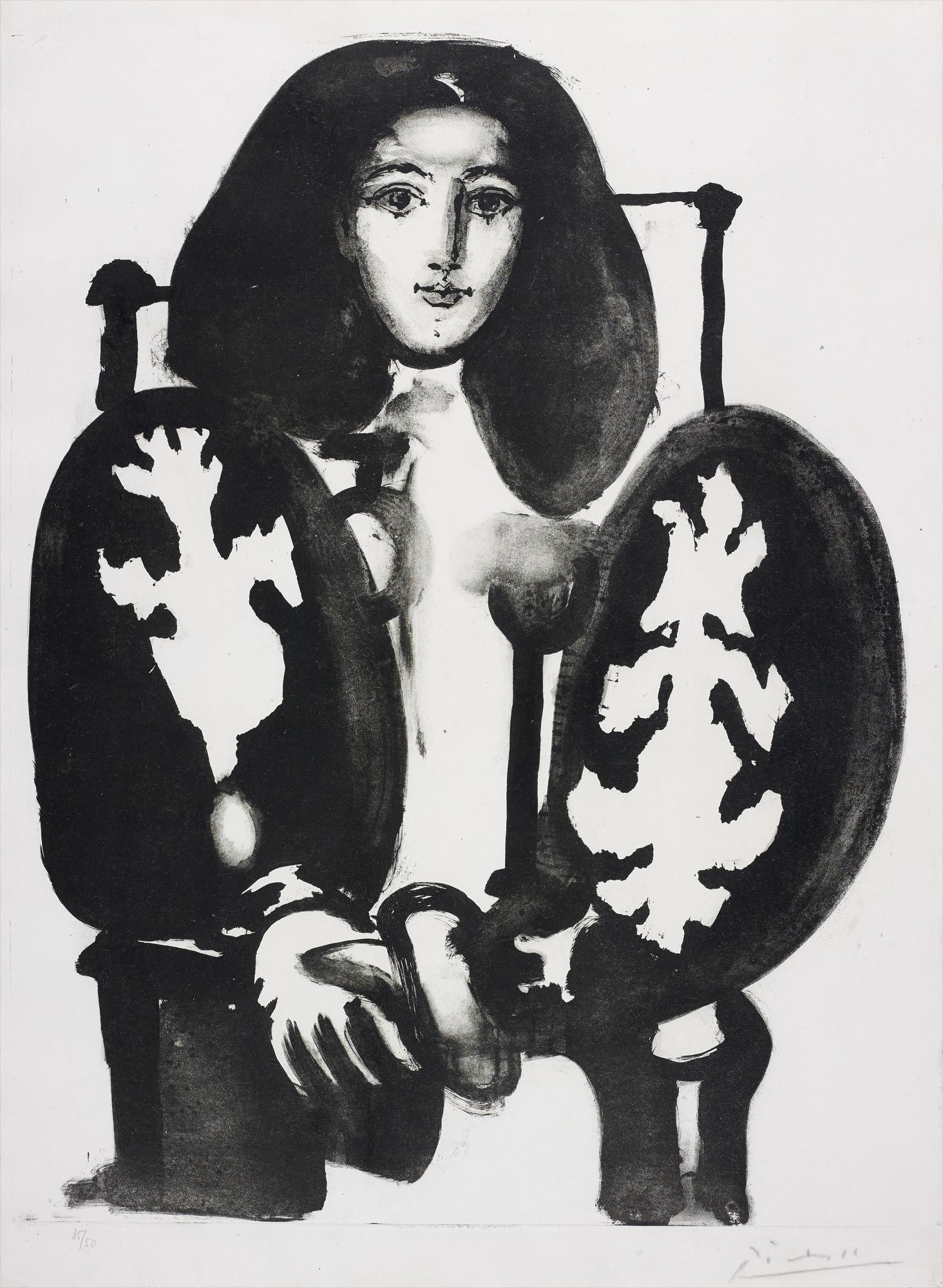 <b>PABLO PICASSO</b> <i>Femme au Fauteuil No. 1 (Le Manteau Polonais),</i> 1949