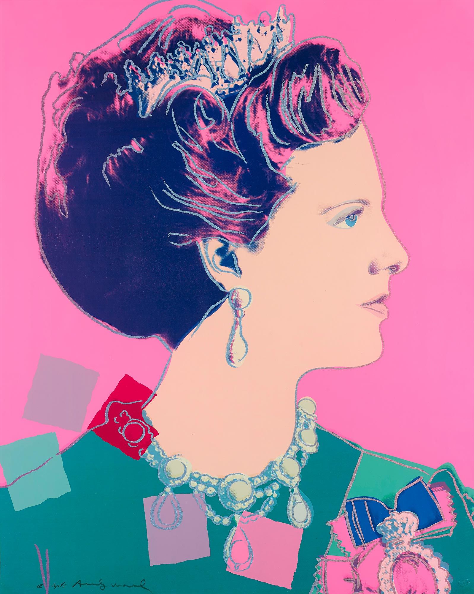 <b>ANDY WARHOL</b> <i>Queen Margrethe II of Denmark, from Reigning Queens</i>, 1985