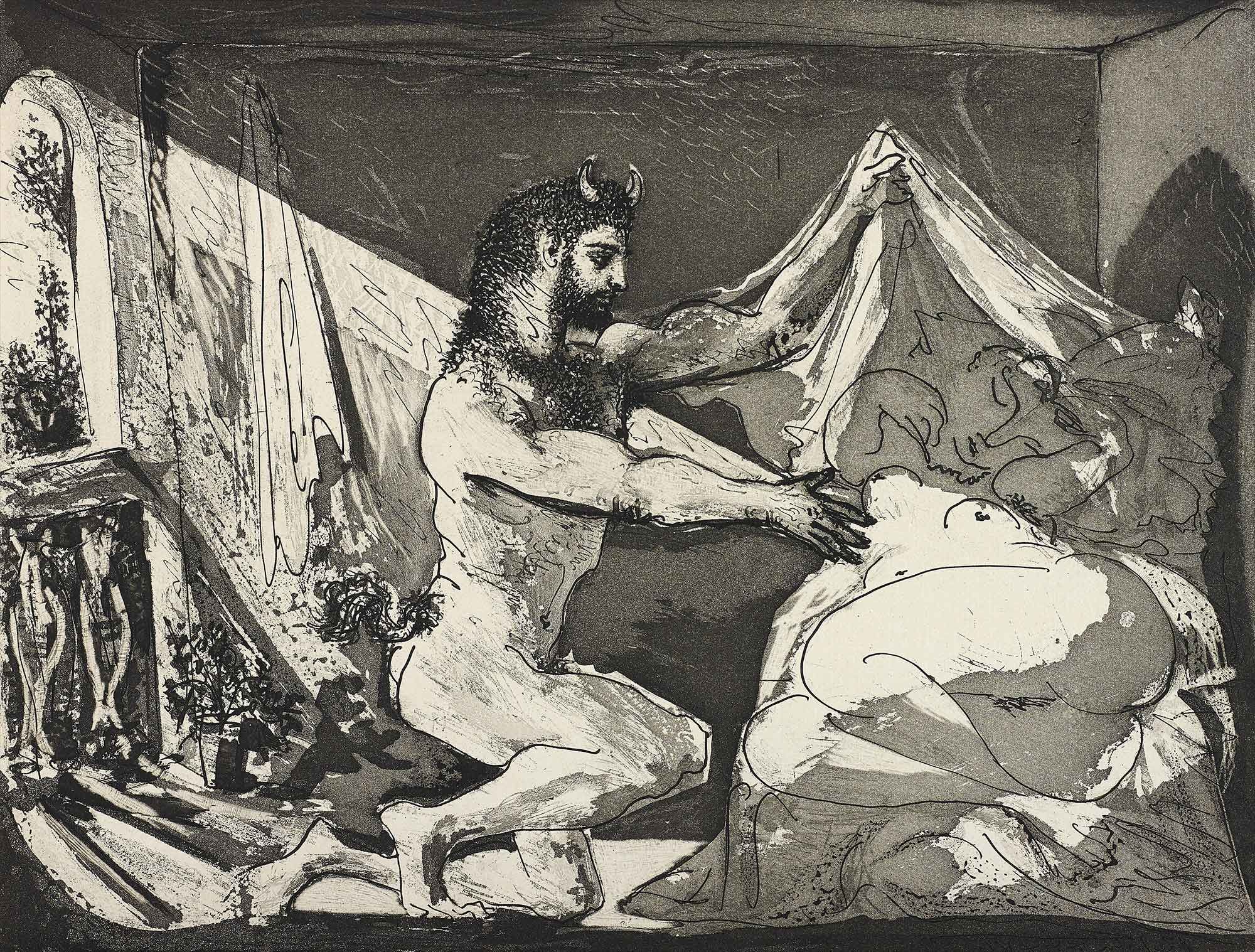 <b>PABLO PICASSO</b> <i>Faune dévoilant une Femme, from La Suite Vollard</i>, 1936