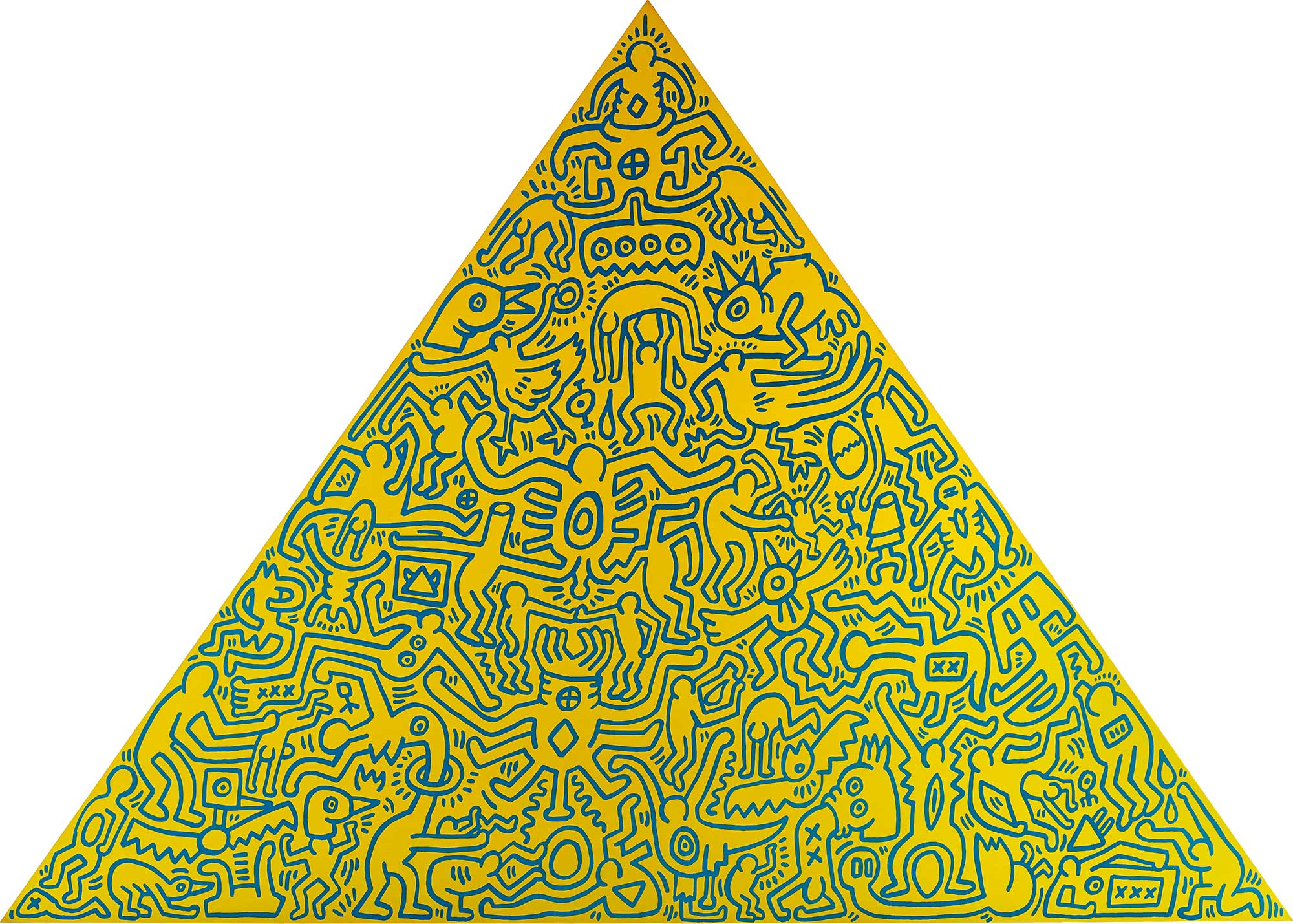 <b>KEITH HARING</b> <i>Pyramid</i>, 1989