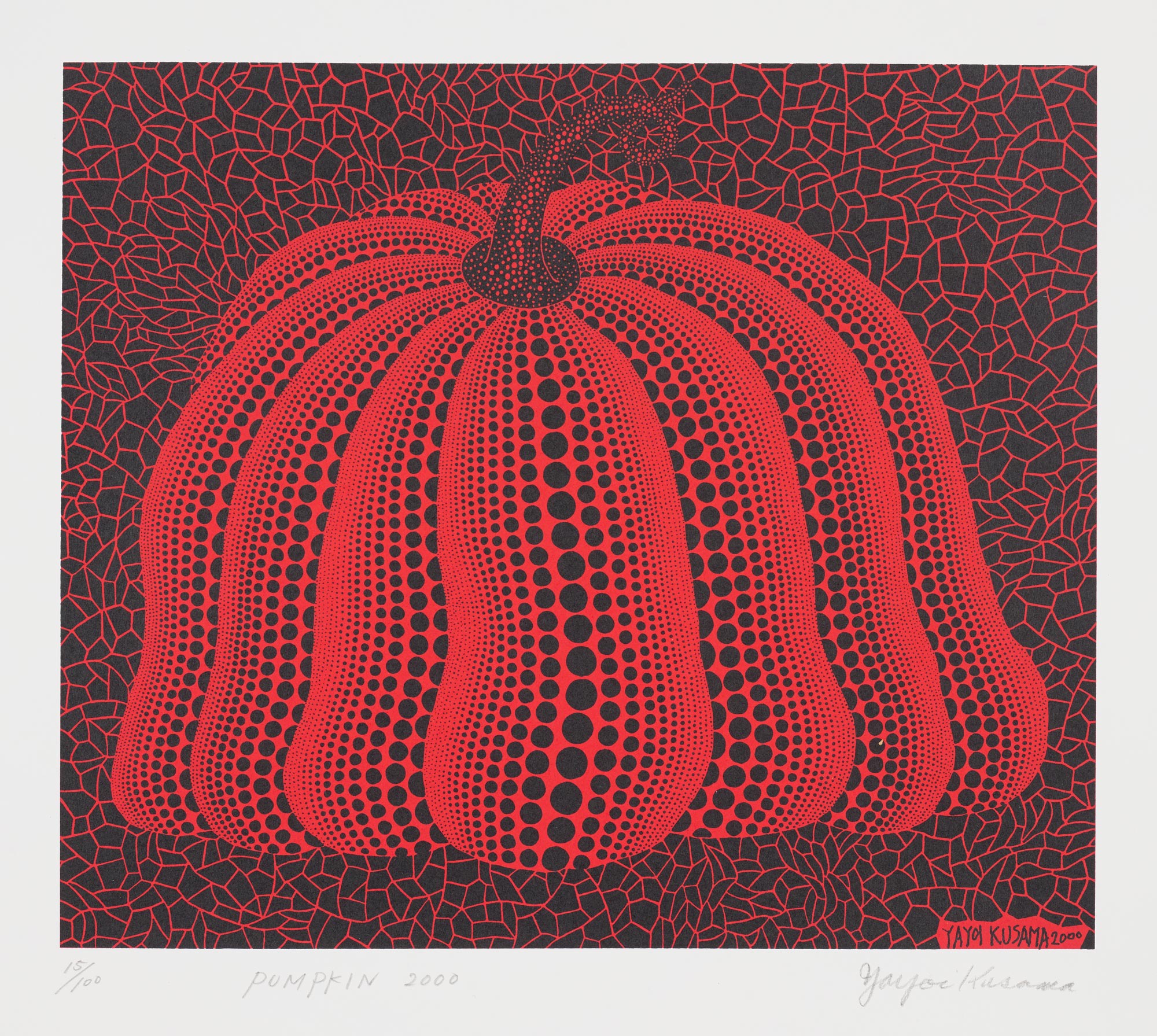 <p><strong>YAYOI KUSAMA </strong><em>Pumpkin 2000 (Red)</em>, 2000</p>