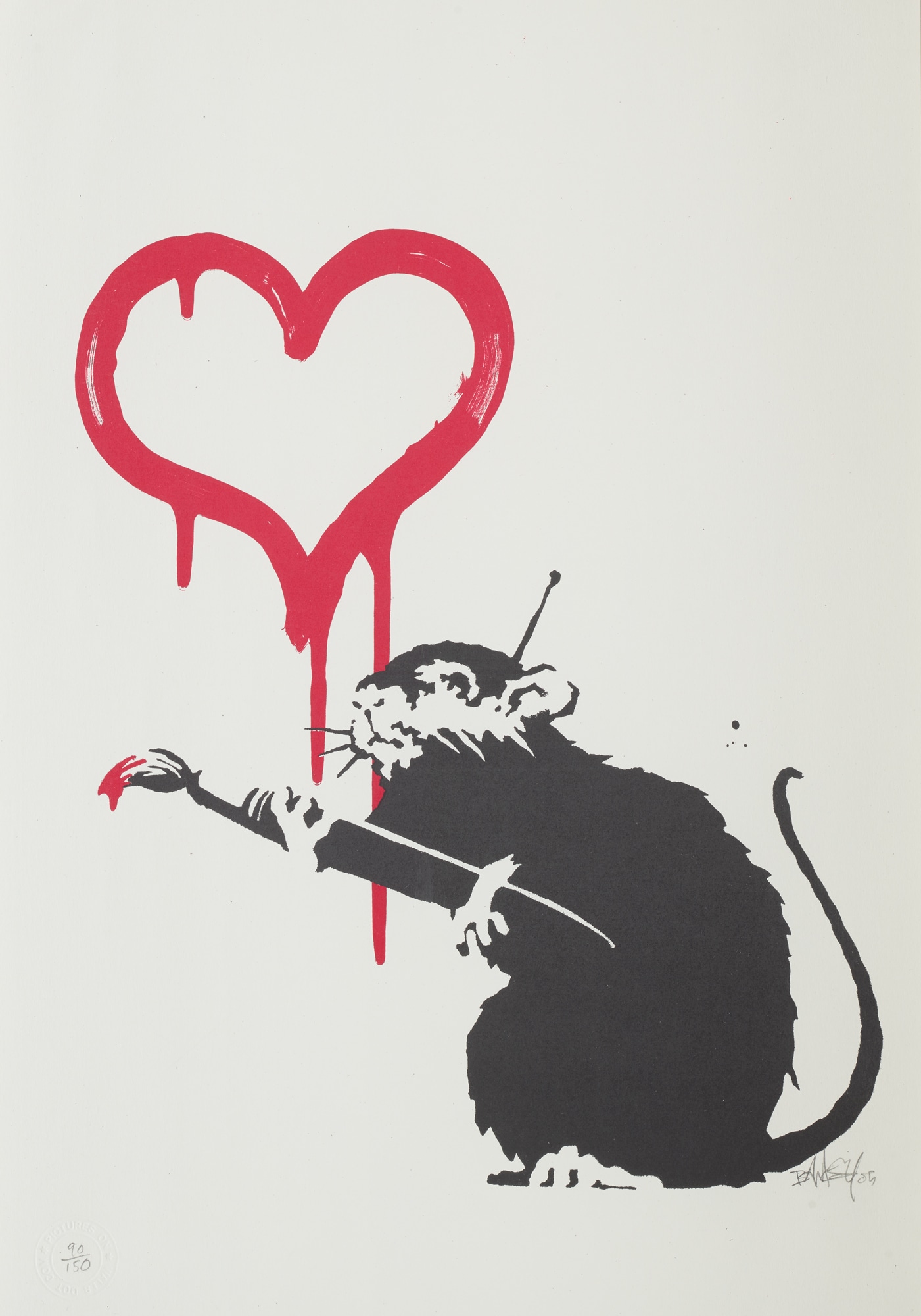 <p><strong>BANKSY</strong><em> Love Rat</em>, 2004</p>
