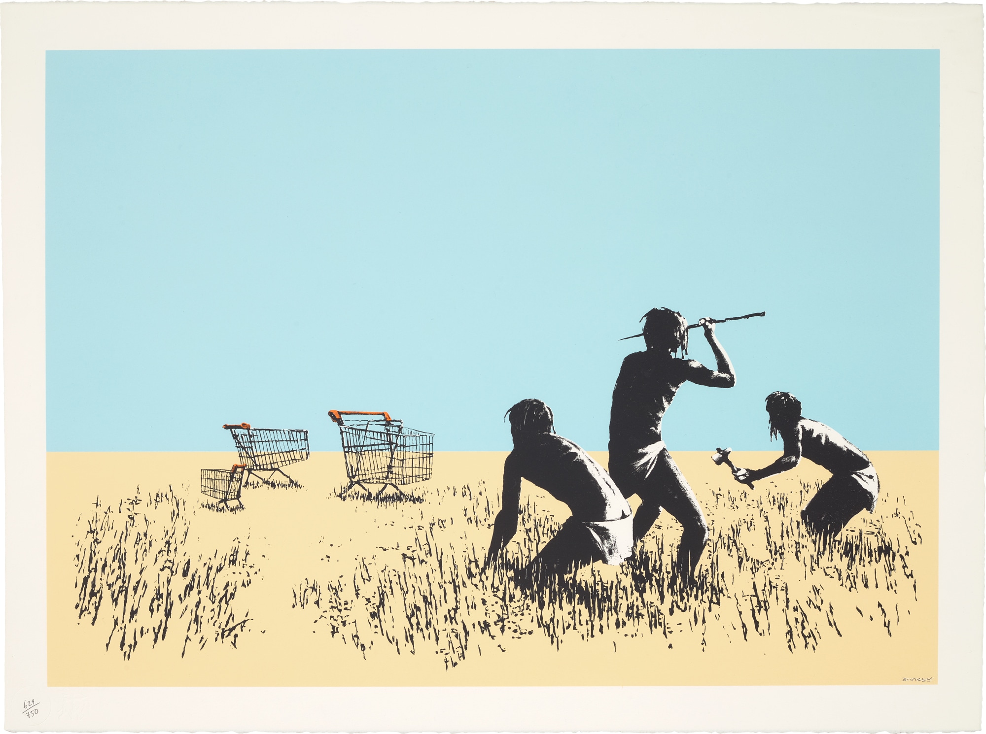 <p><strong>BANKSY</strong> <em>Trolleys (colour)</em>, 2007</p>