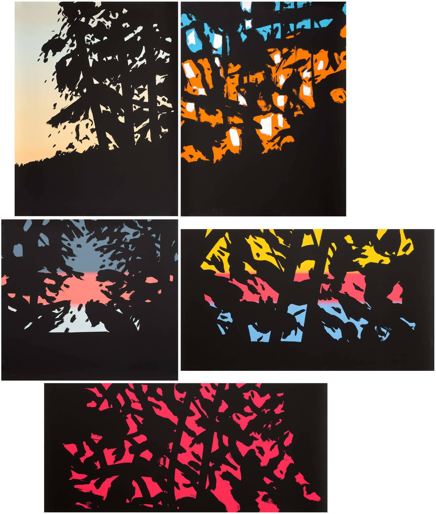 <p><strong>ALEX KATZ</strong> <em>Sunrise/Sunset</em>, 2020</p>