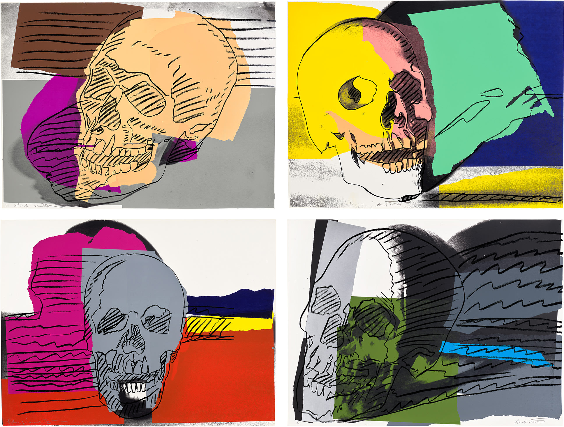 <p><strong>ANDY WARHOL</strong> <em>Skulls,</em> 1976</p>
