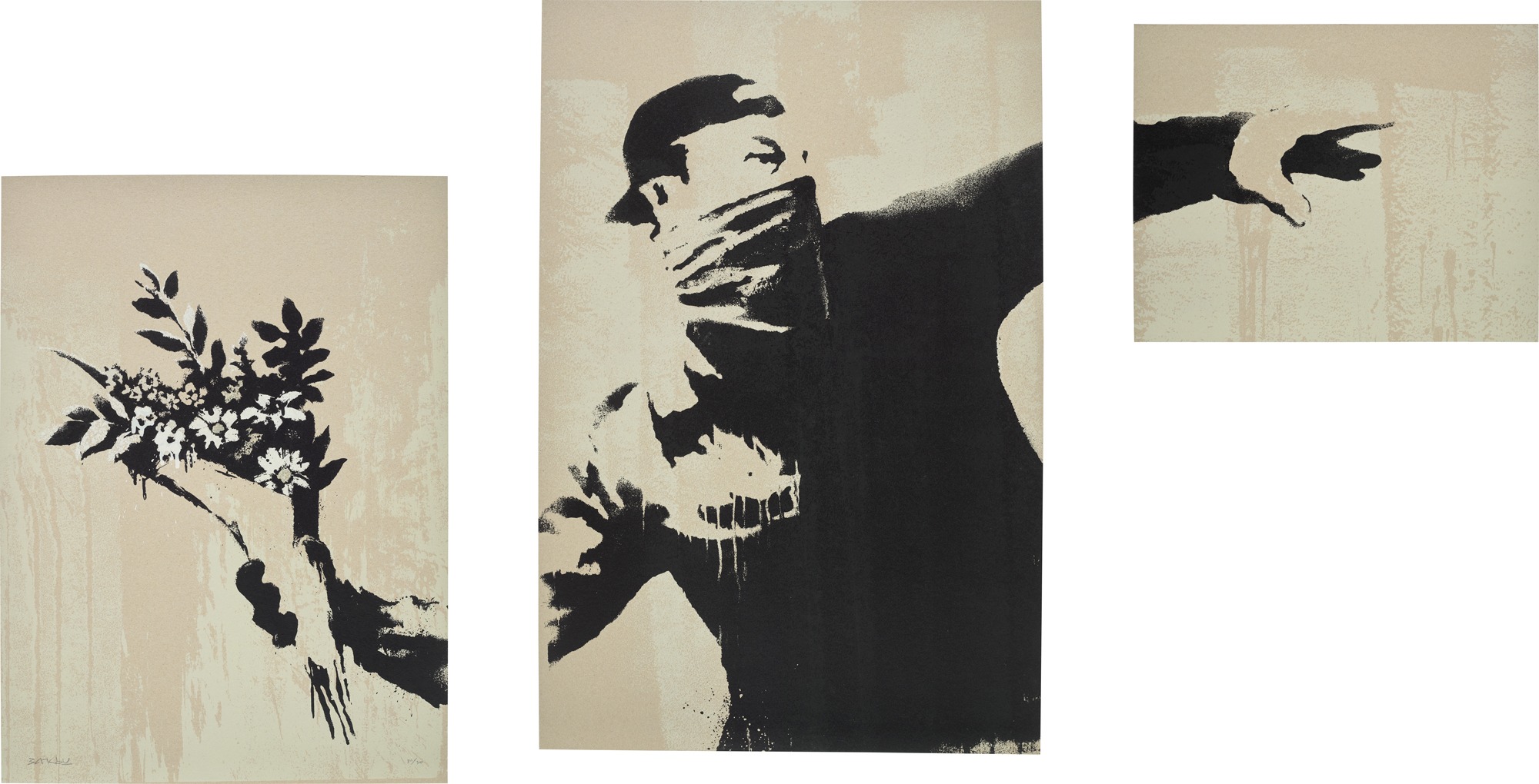 <p><strong>BANKSY</strong> <em>Thrower (Grey)</em>, 2019</p>
