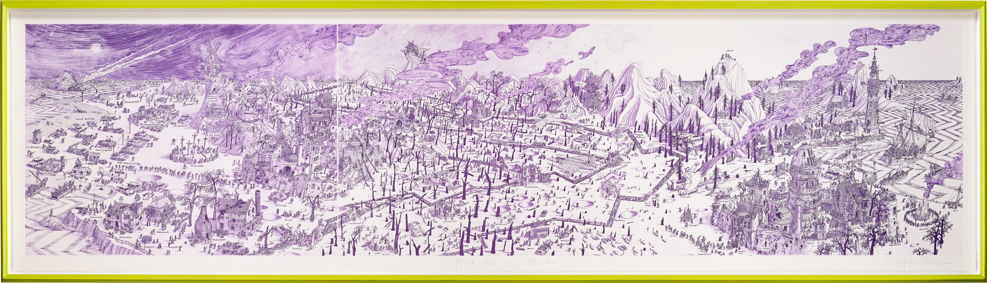 <p><strong>GRAYSON PERRY</strong>&nbsp;<em>Print for a Politician (Violet)</em>, 2005</p>
