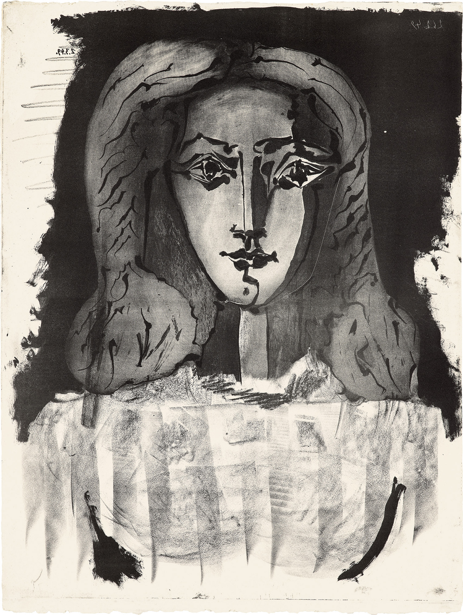 <p><strong>PABLO PICASSO</strong> <em>Buste de jeune femme (Bust of a Young Woman)</em>, 1949</p>
