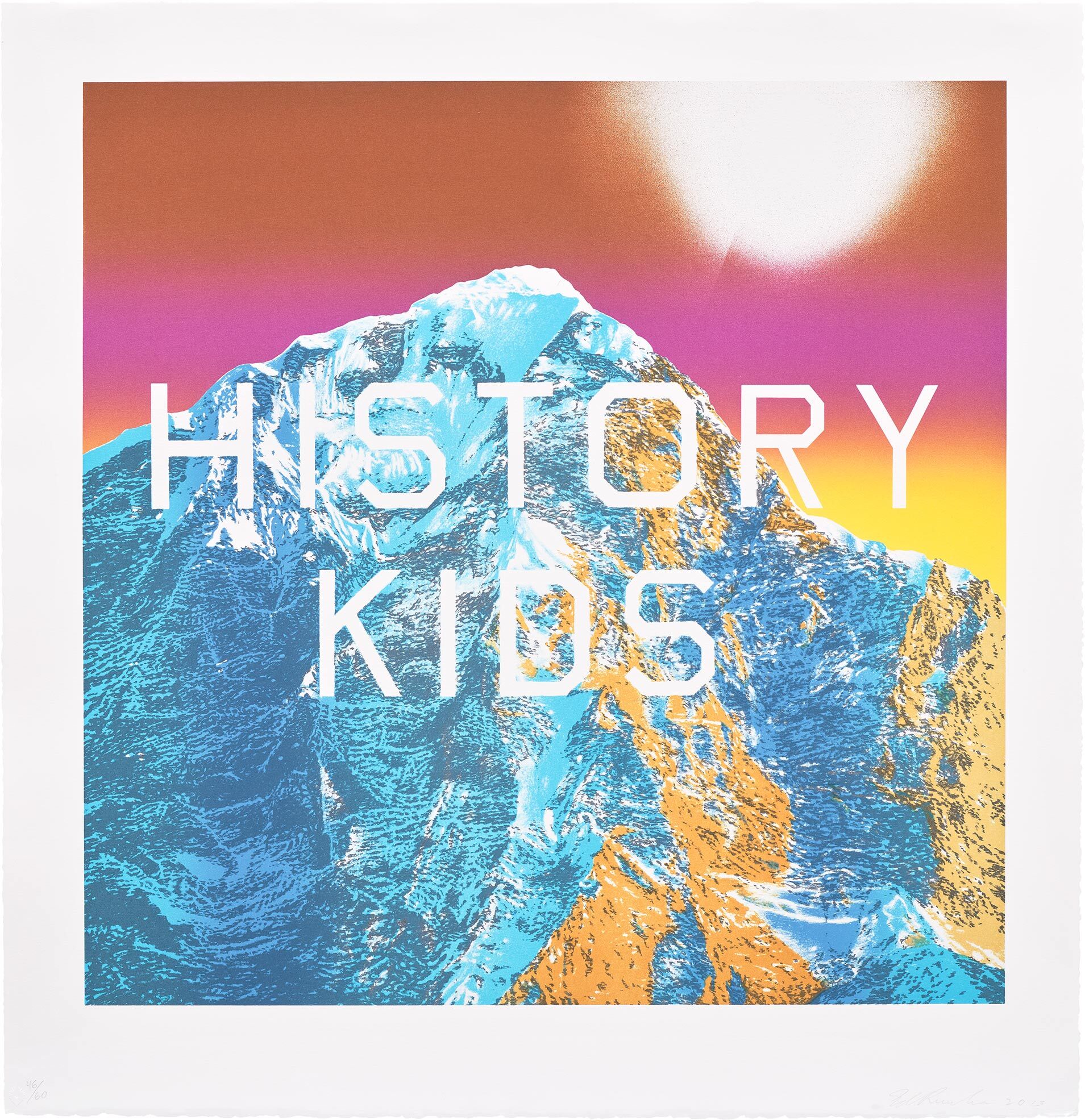 <p><strong>ED RUSCHA</strong> <em>History Kids, </em>from<em> Mountain Prints, </em>2013</p>

