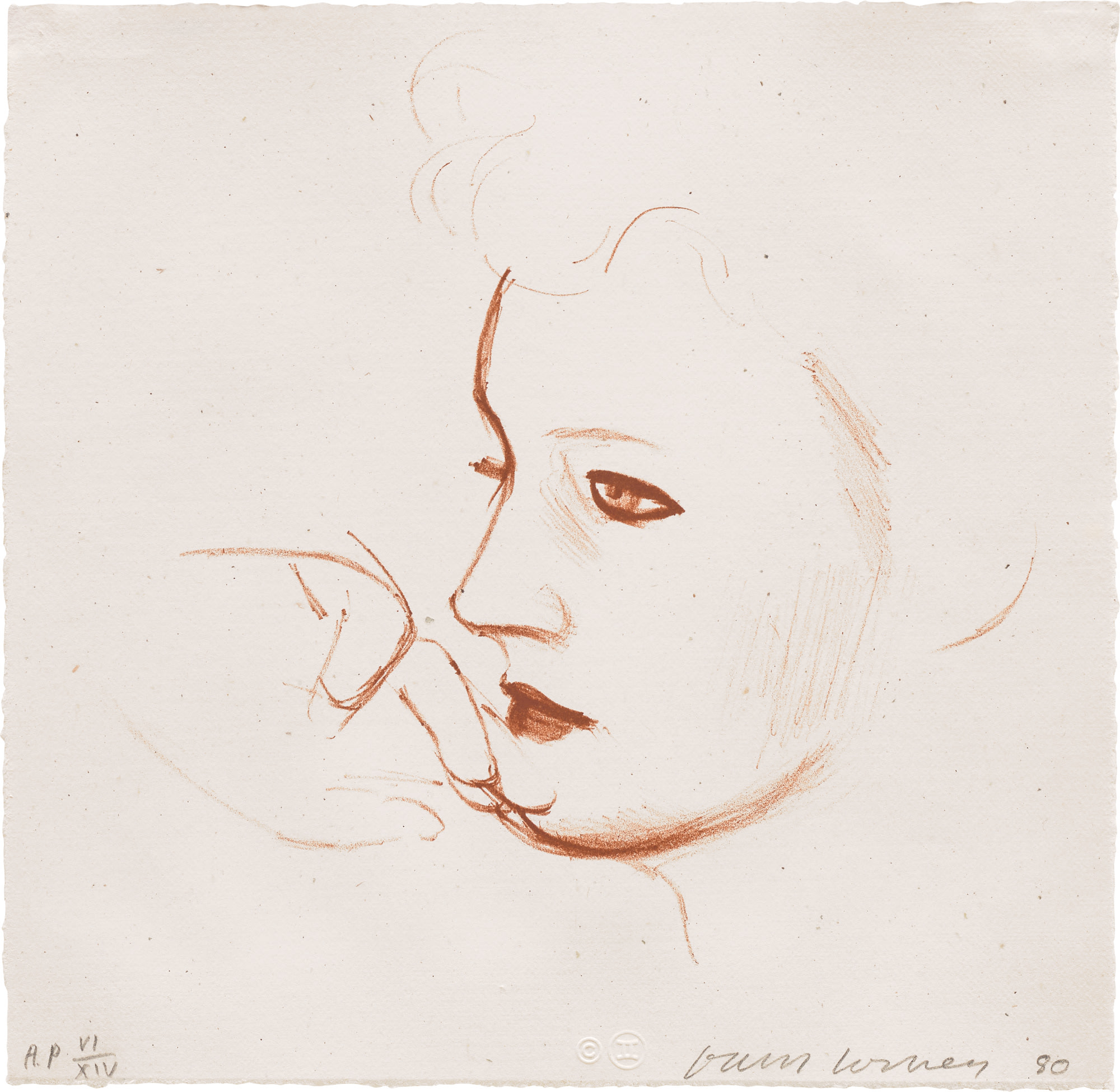 <p><strong>DAVID HOCKNEY</strong> <em>Celia Looks</em>, 1980</p>
