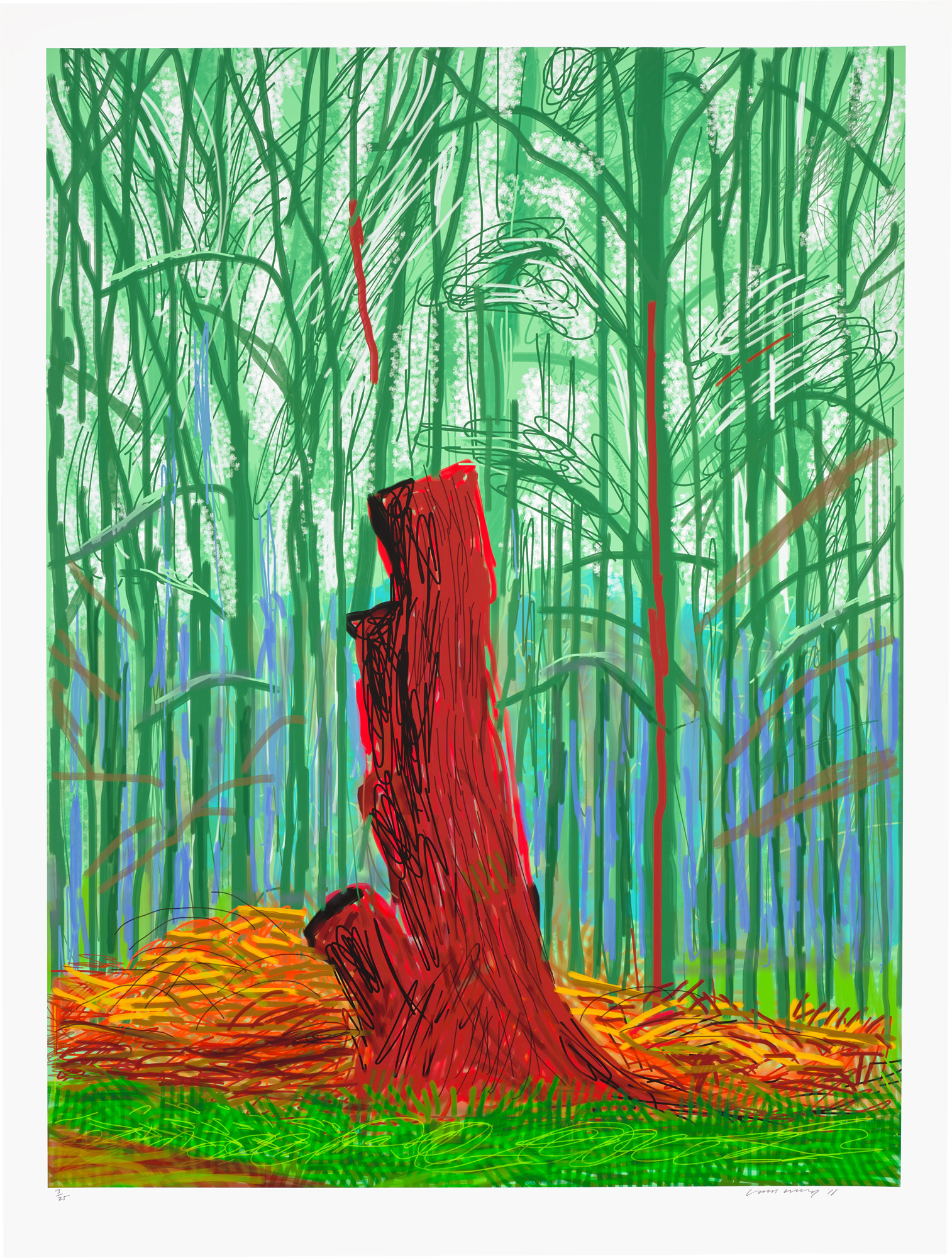 <p><strong>DAVID HOCKNEY </strong><em>The Arrival of Spring in Woldgate, East Yorkshire in 2011 (twenty eleven) - 25 February,</em> 2011</p>