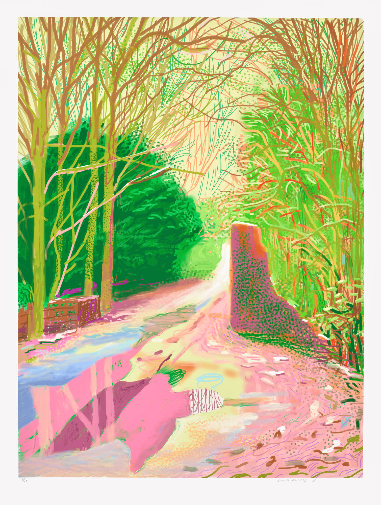 <p><strong>DAVID HOCKNEY</strong> <em>The Arrival of Spring in Woldgate, East Yorkshire in 2011 (twenty eleven) - 2 January, </em>2011</p>