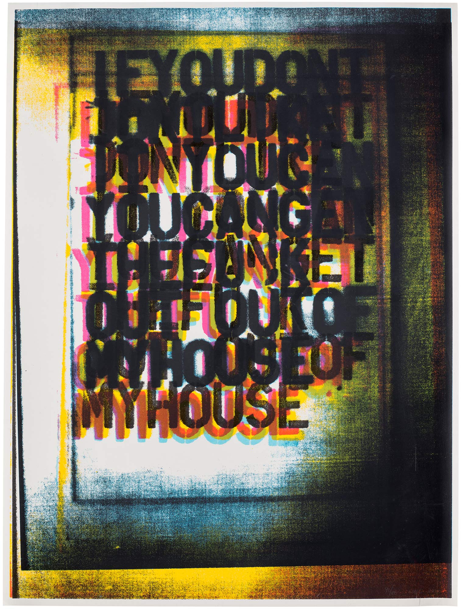 <p><strong>CHRISTOPHER WOOL</strong> <em>My House I,</em> 2000</p>