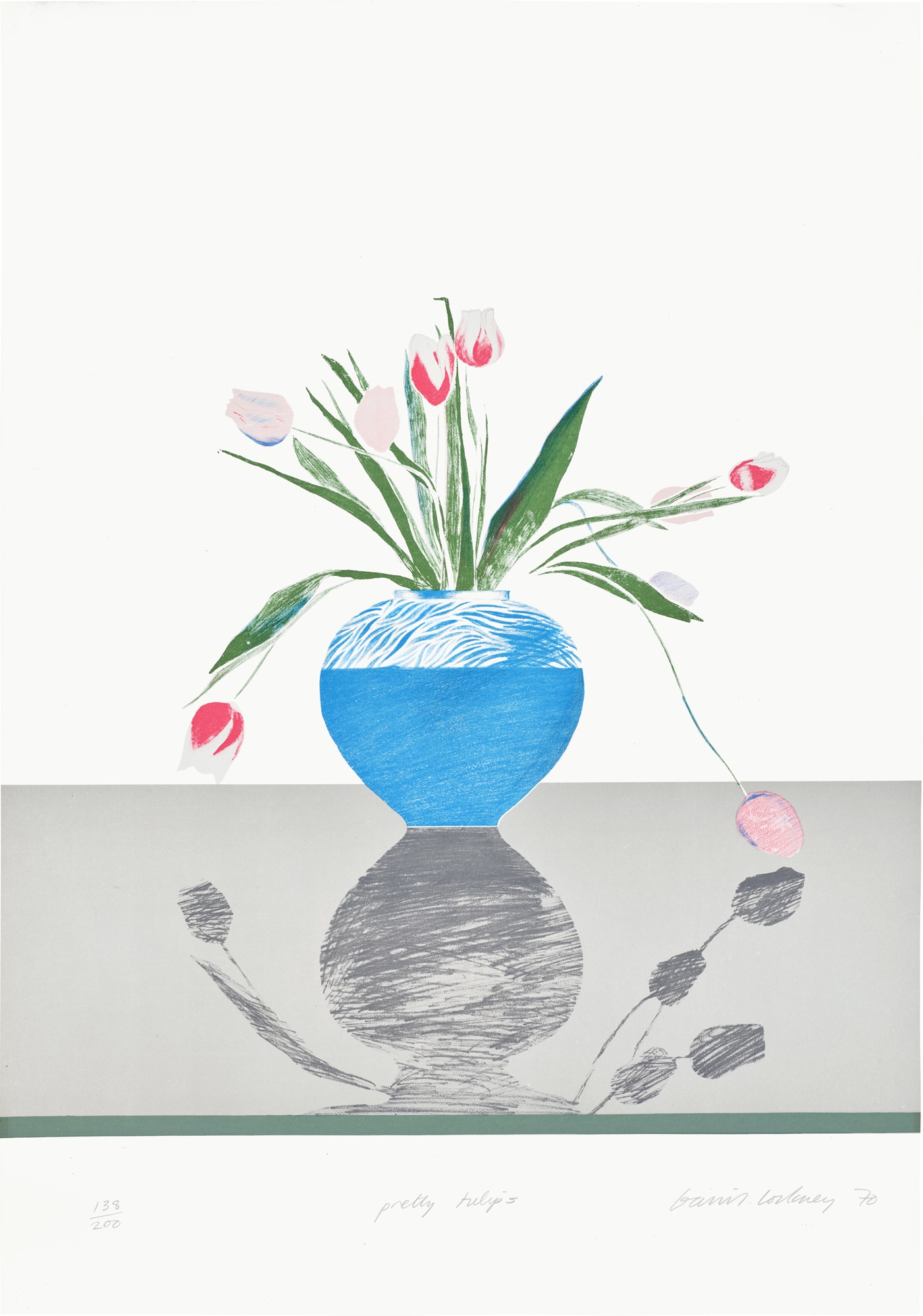 <p><strong>DAVID HOCKNEY</strong> <em>Pretty Tulips</em>, 1969</p>