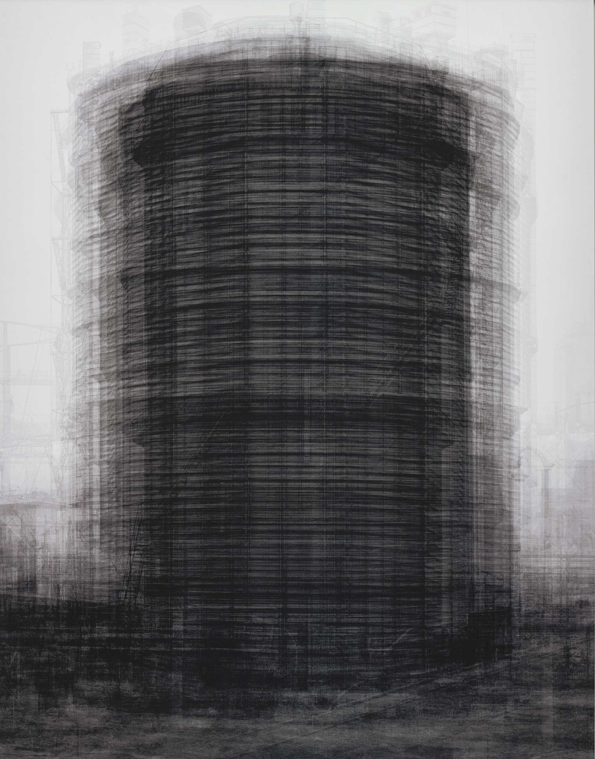<p><strong>IDRIS KHAN </strong><em>every…Bernd and Hilla Becher Prison Type Gasholder,</em> 2004</p>