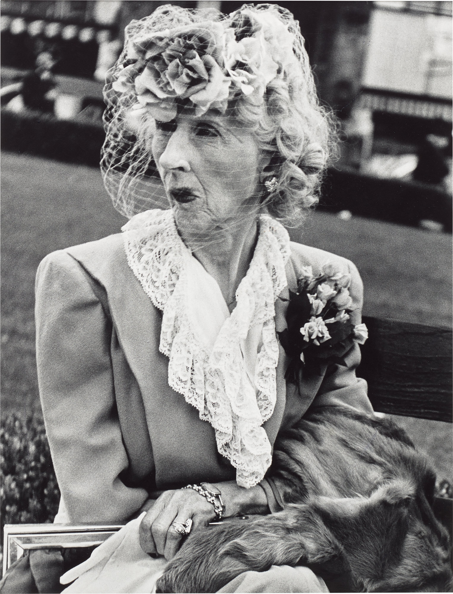 <p><strong>LISETTE MODEL </strong><em>Woman with Veil, San Francisco</em>, 1949</p>
