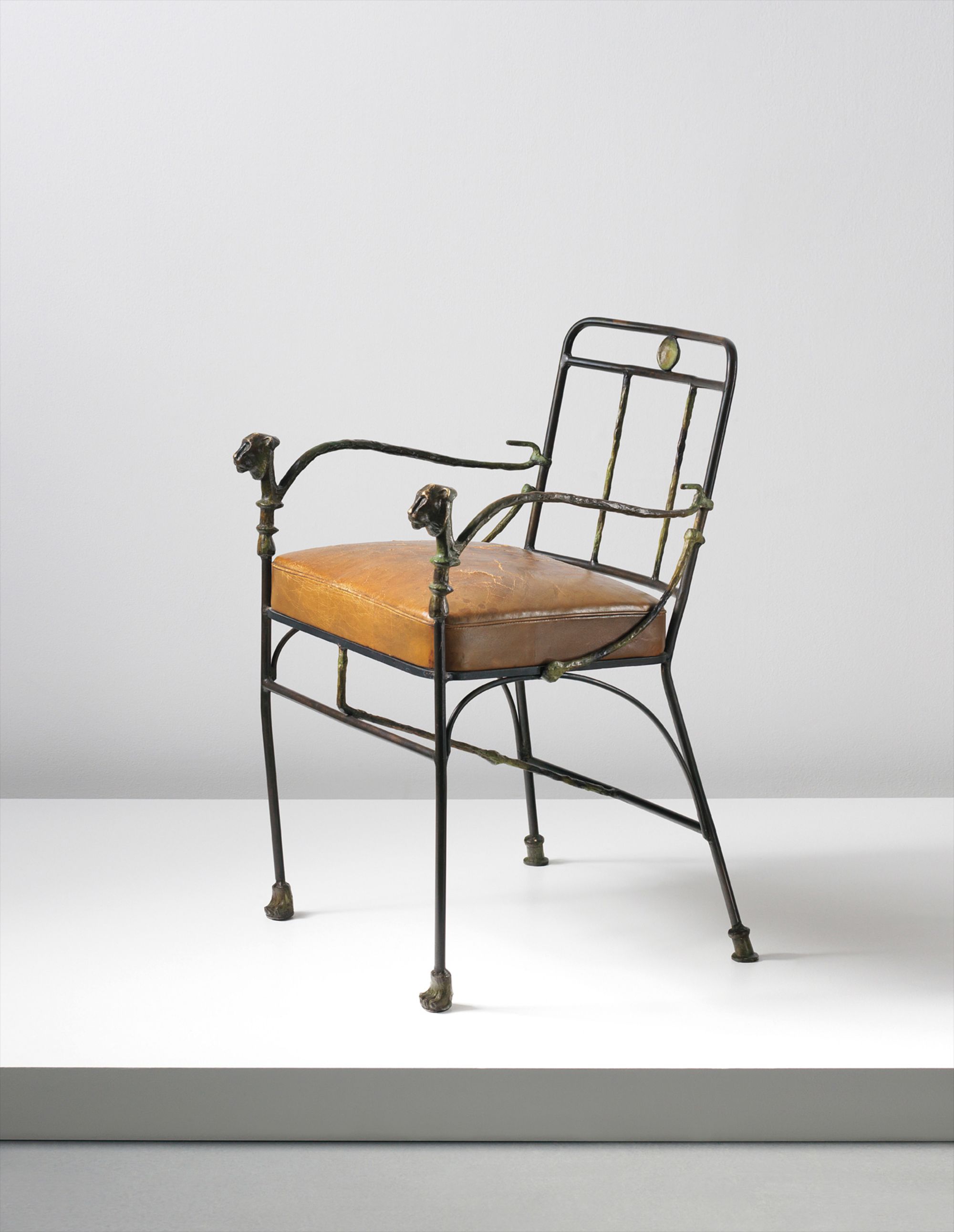 <b>DIEGO GIACOMETTI</b> <i>'Têtes de lionnes' armchair, second version</i>, circa 1979