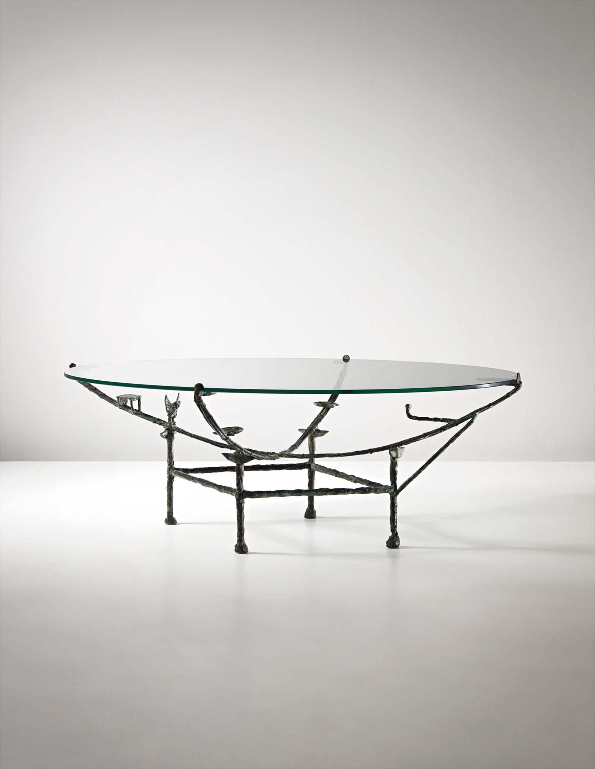 <b>DIEGO GIACOMETTI</b> <i>'Carcasse' low table, 'petit modèle à la chauve-souris'</i>, circa 1979