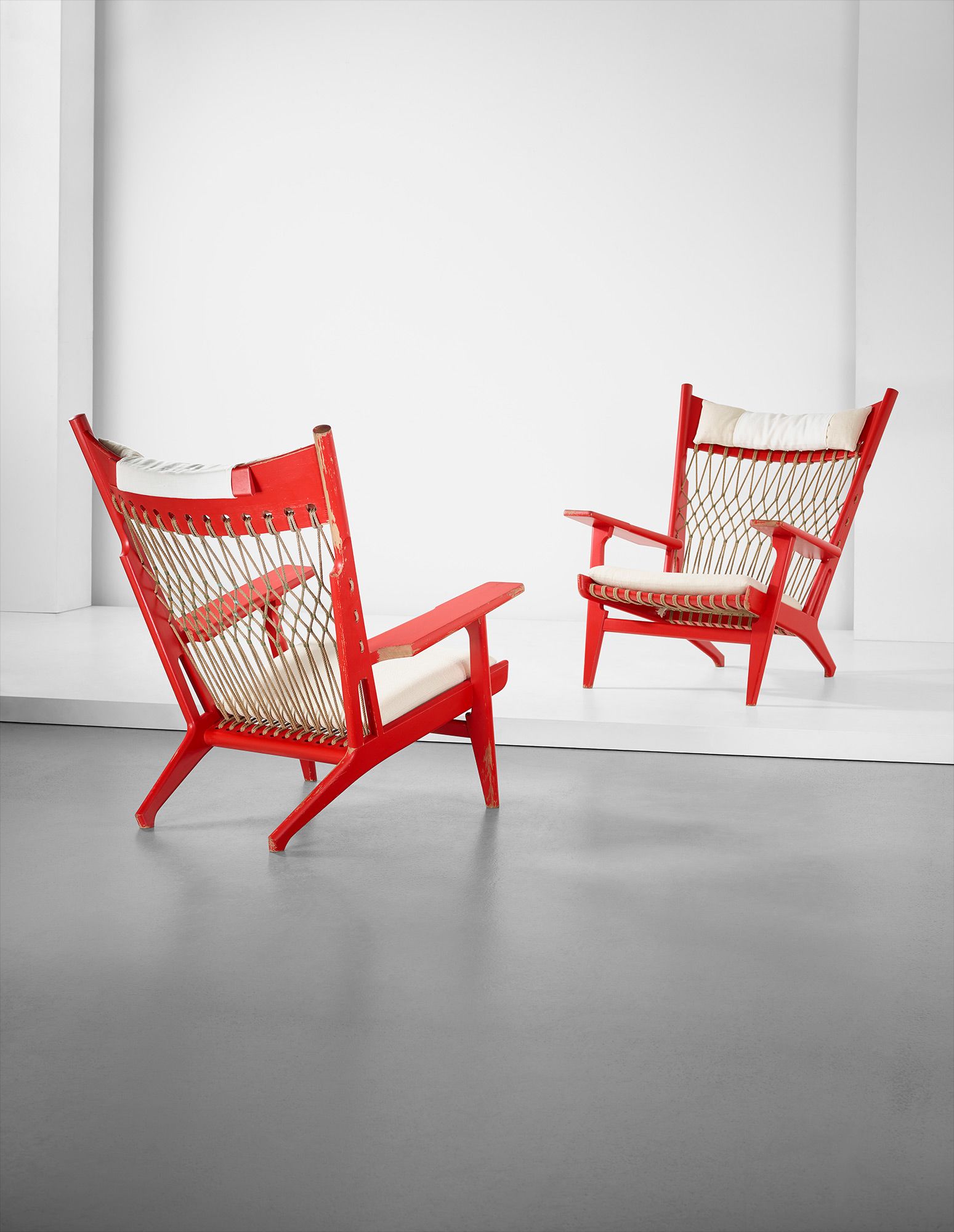 <b>HANS J WEGNER</b> <i>Pair of JH-719 lounge chairs,</i> 1968