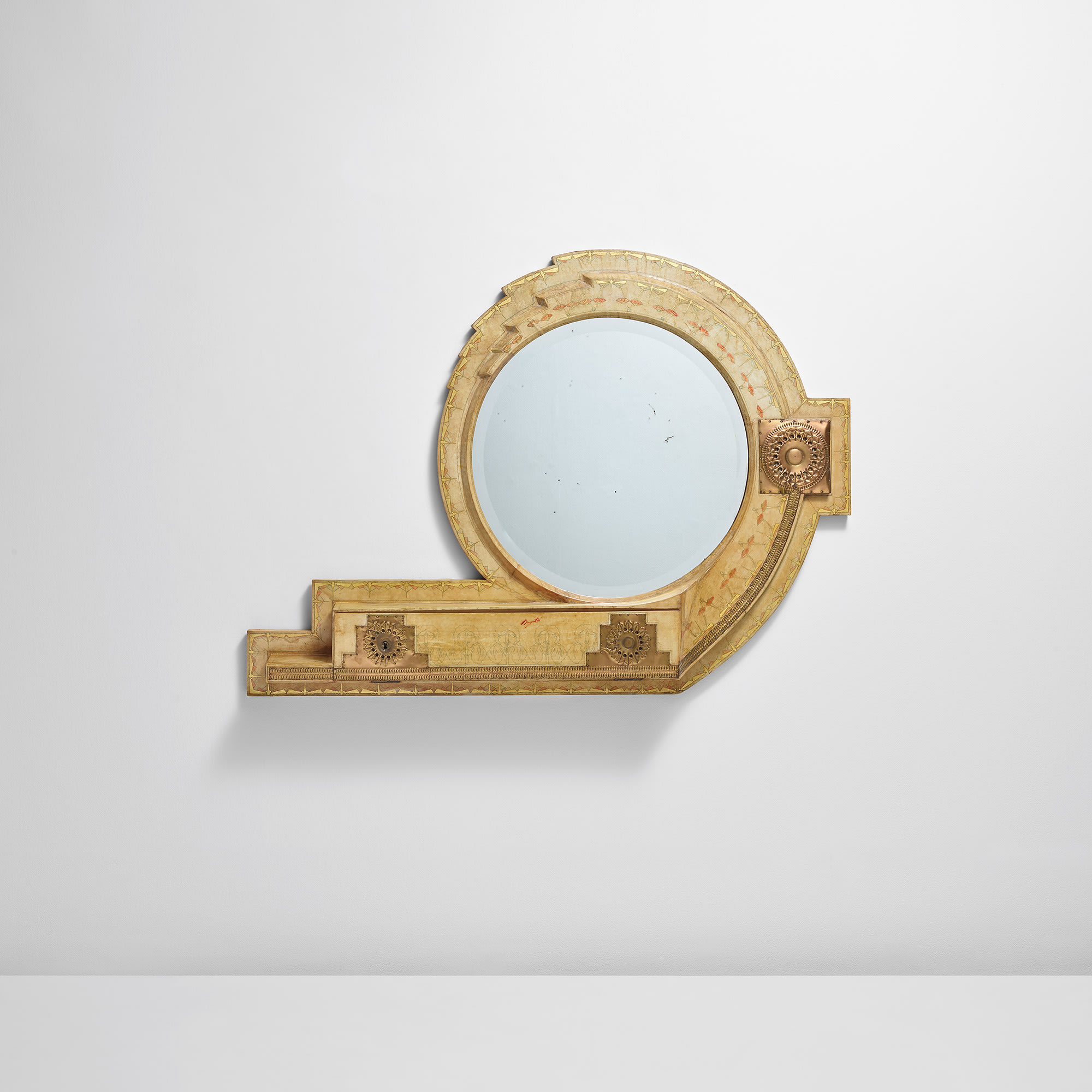 <p><strong>CARLO BUGATTI </strong><em>Large mirror with drawer, </em>circa 1902</p>