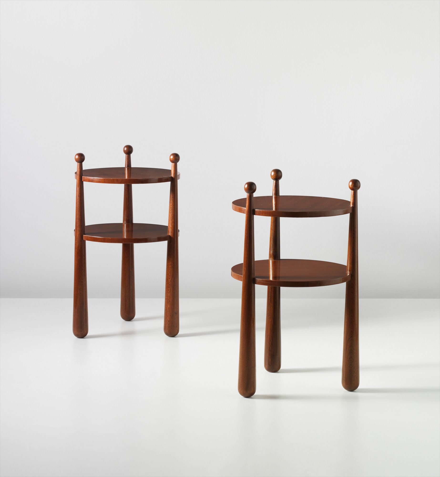 <b>JEAN ROY&#200;RE</b> <i>Pair of rare 'Quille' bedside tables</i>, circa 1956
