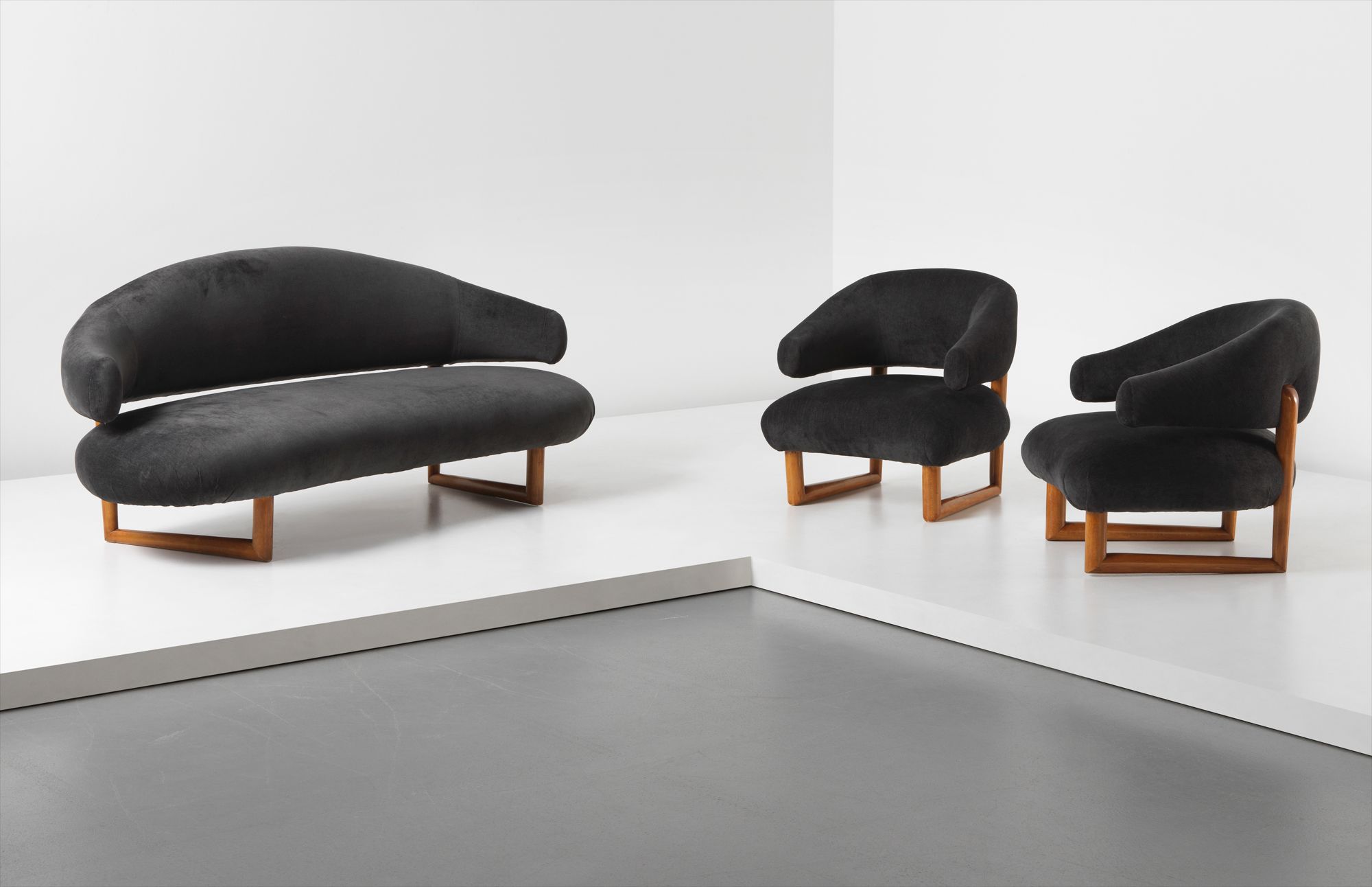 <b>JEAN ROY&#200;RE</b> <i>'Sculpture' sofa and two armchairs</i>, circa 1956