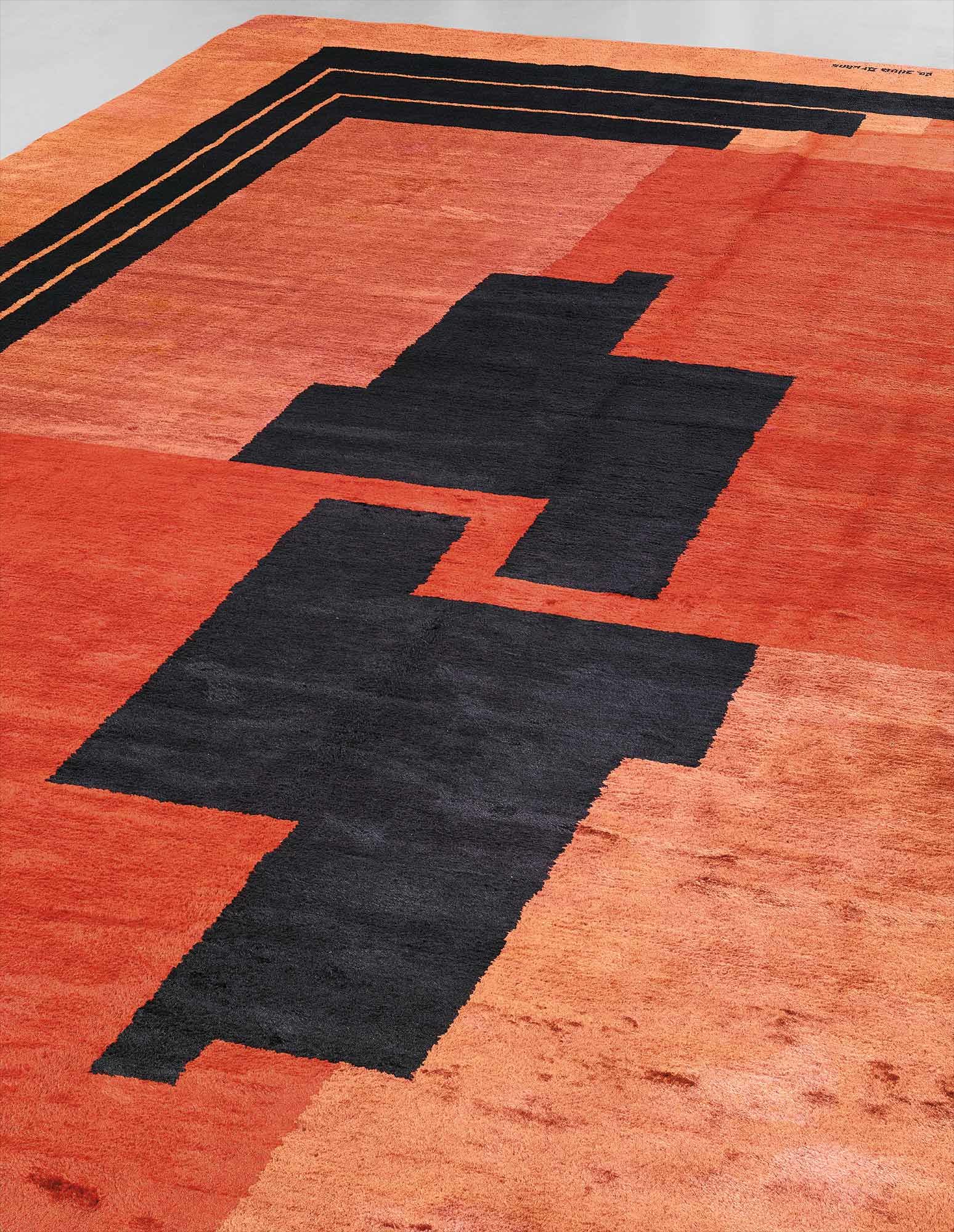 <b>IVAN DA SILVA BRUHNS</b> <i> Unique and important carpet, designed for the Maharaja of Indore's bedroom, Manik Bagh (Garden of Rubies) Palace, Indore</i>, circa 1930