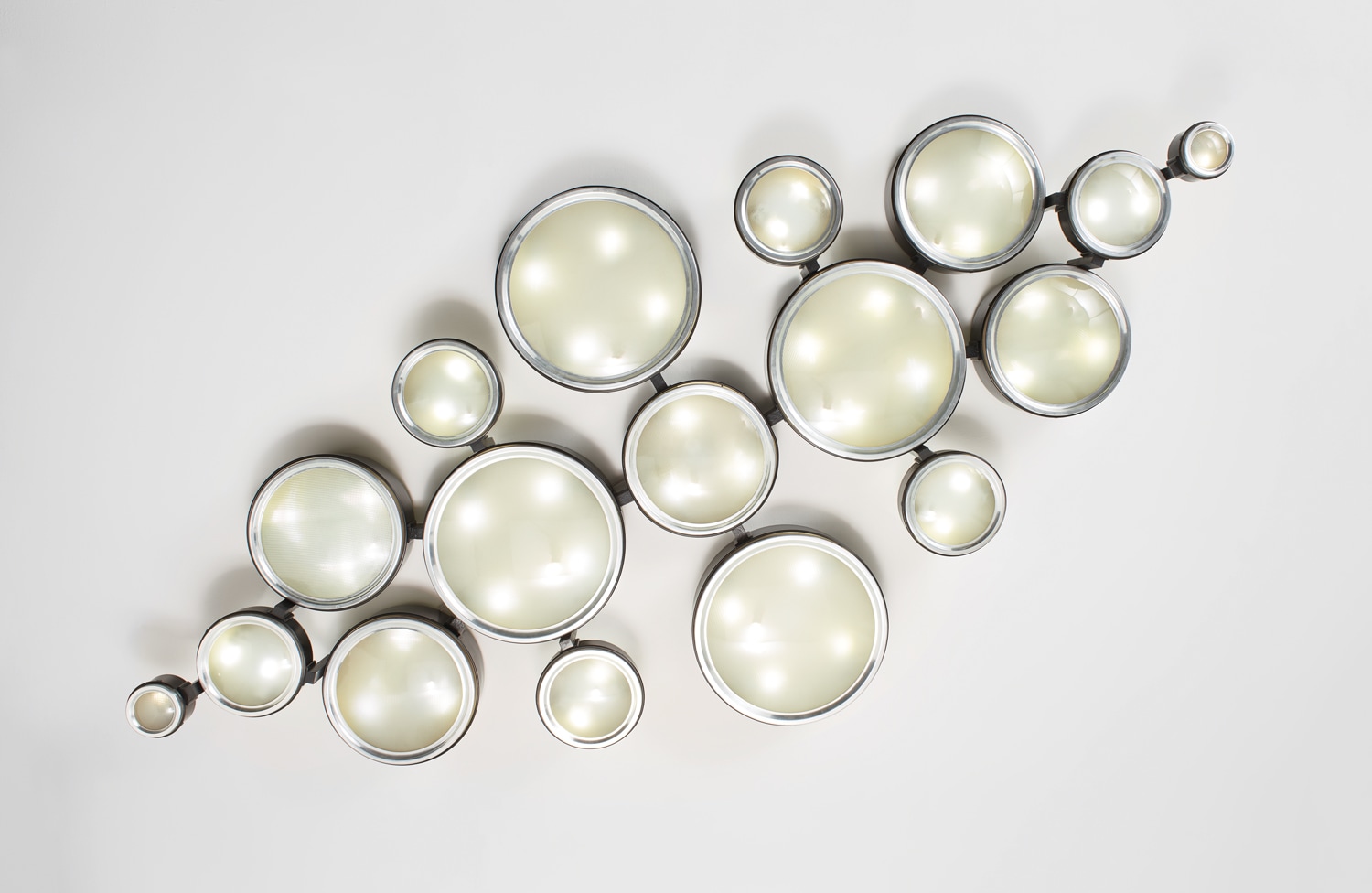 <p>Studio BBPR - <strong>GIAN LUIGI BANFI, LUDOVICO BELGIOJOSO, ENRICO PERESSUTTI AND ERNESTO NATHAN ROGERS</strong> <em>Rare ceiling light, model no. 2045c</em>, circa 1962 </p>