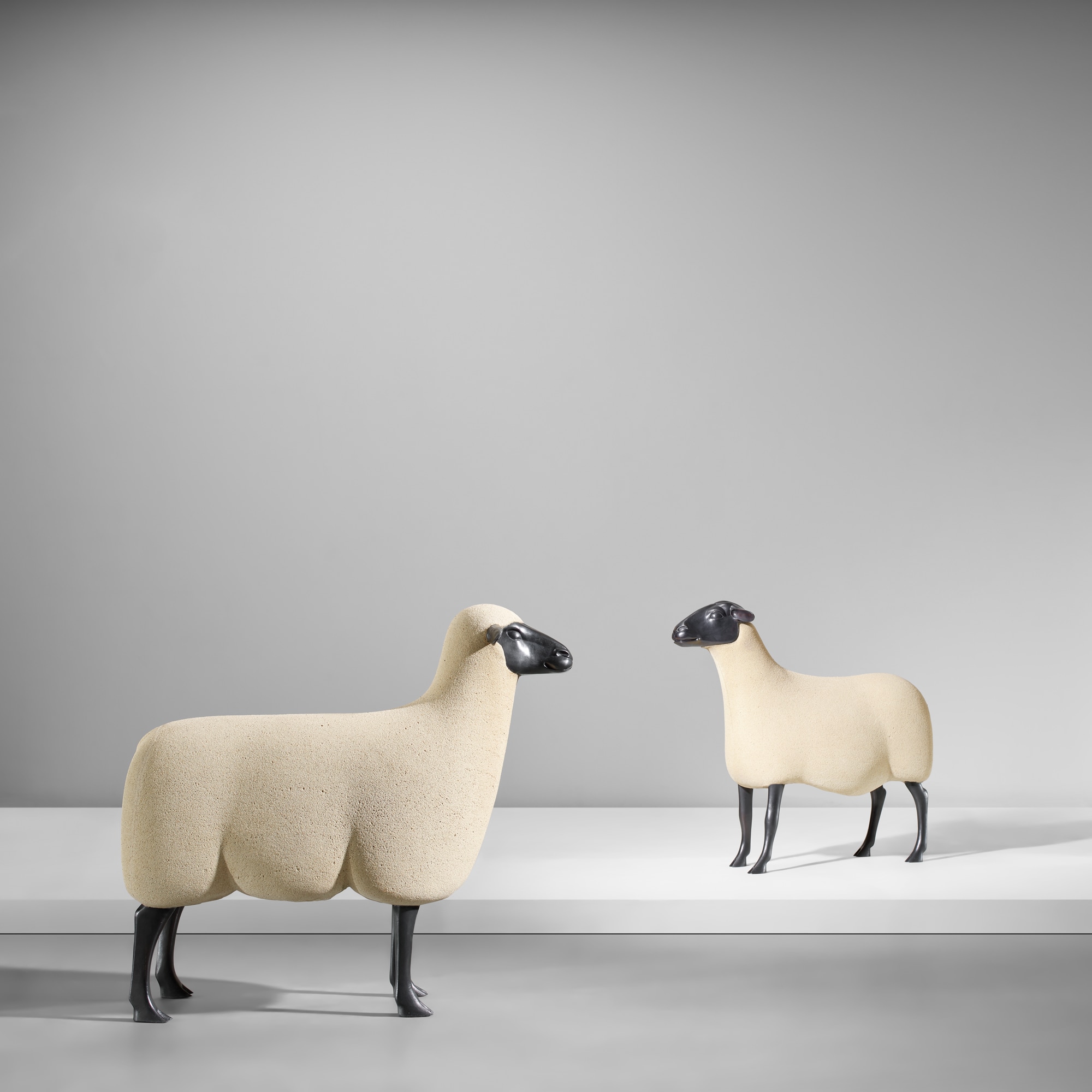<p><strong>FRAN&Ccedil;OIS-XAVIER LALANNE</strong> <em>&#39;Mouton de Pierre&#39; and &#39;Mouton Transhumant&#39;,</em> designed 1979 and 1988, executed 1993</p>
