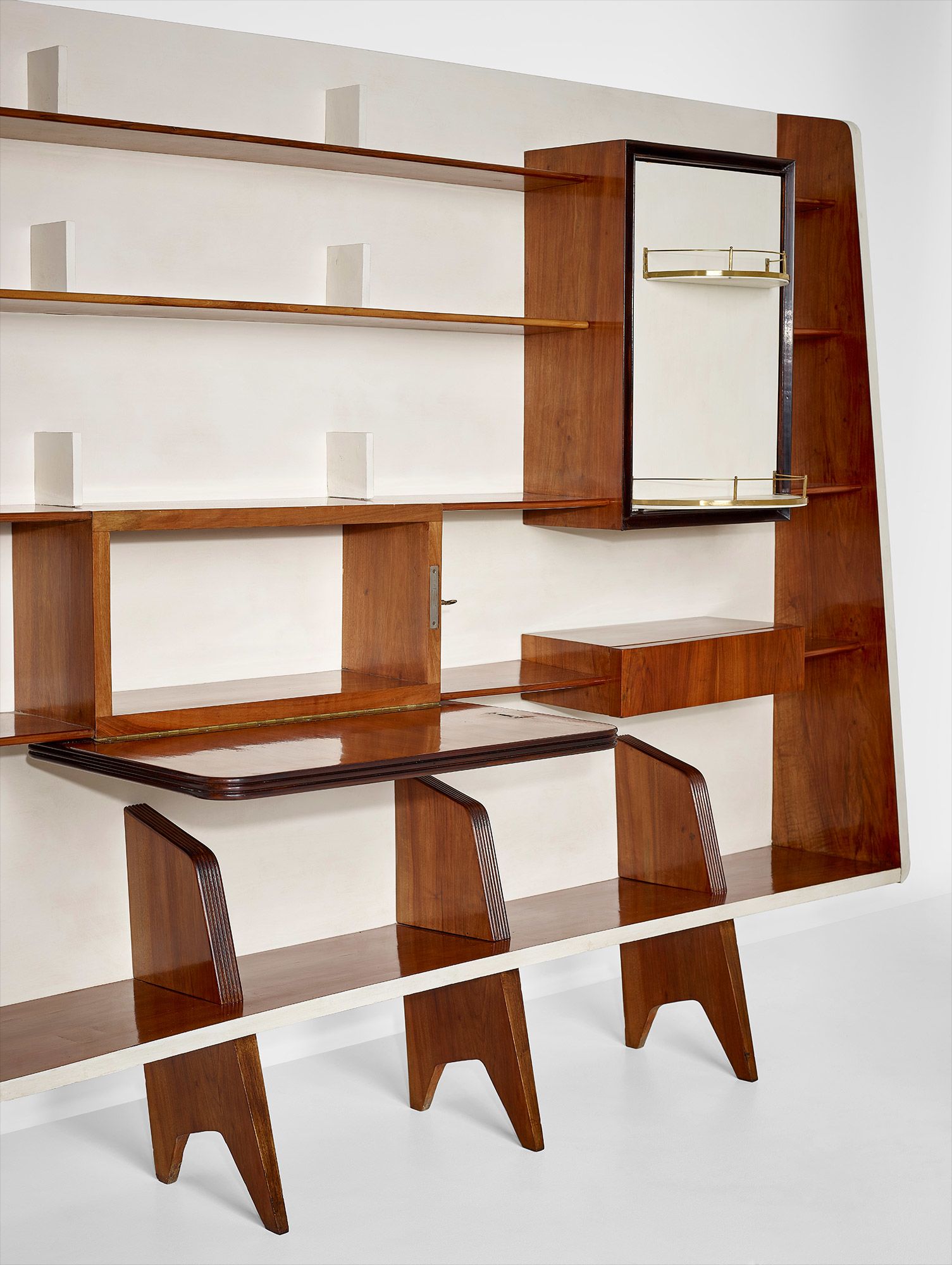 <b>GIO PONTI </b>Rare bookcase with integrated drinks cabinet, circa 1945