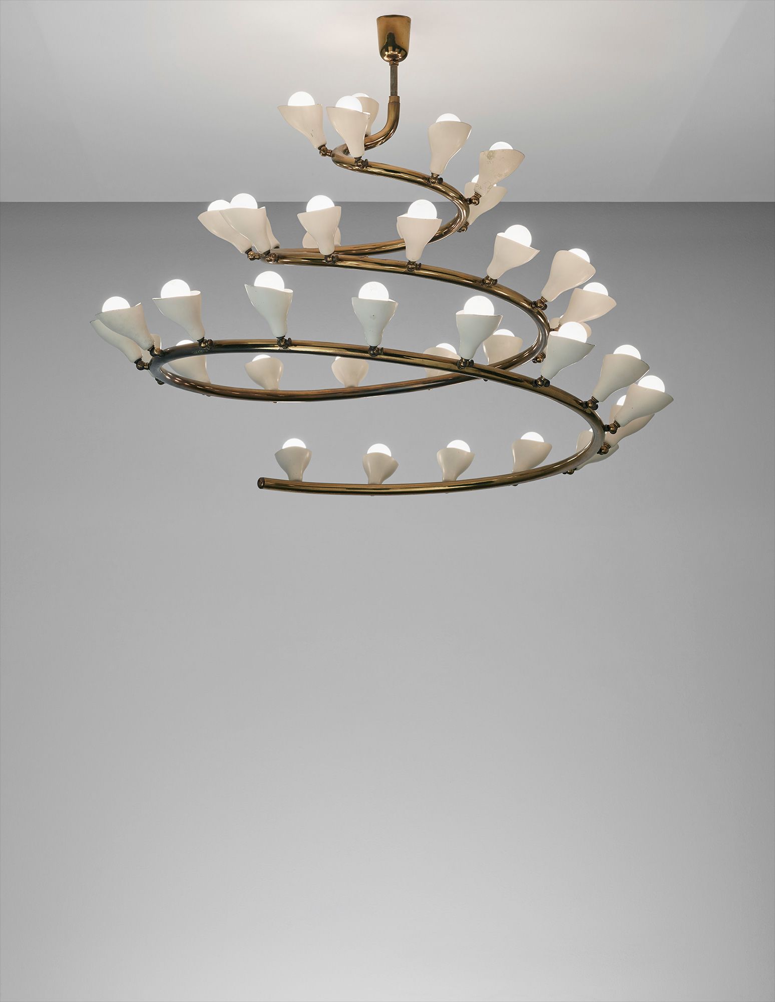 <b>GINO SARFATTI</b> Rare and large ceiling light, model no. 2040