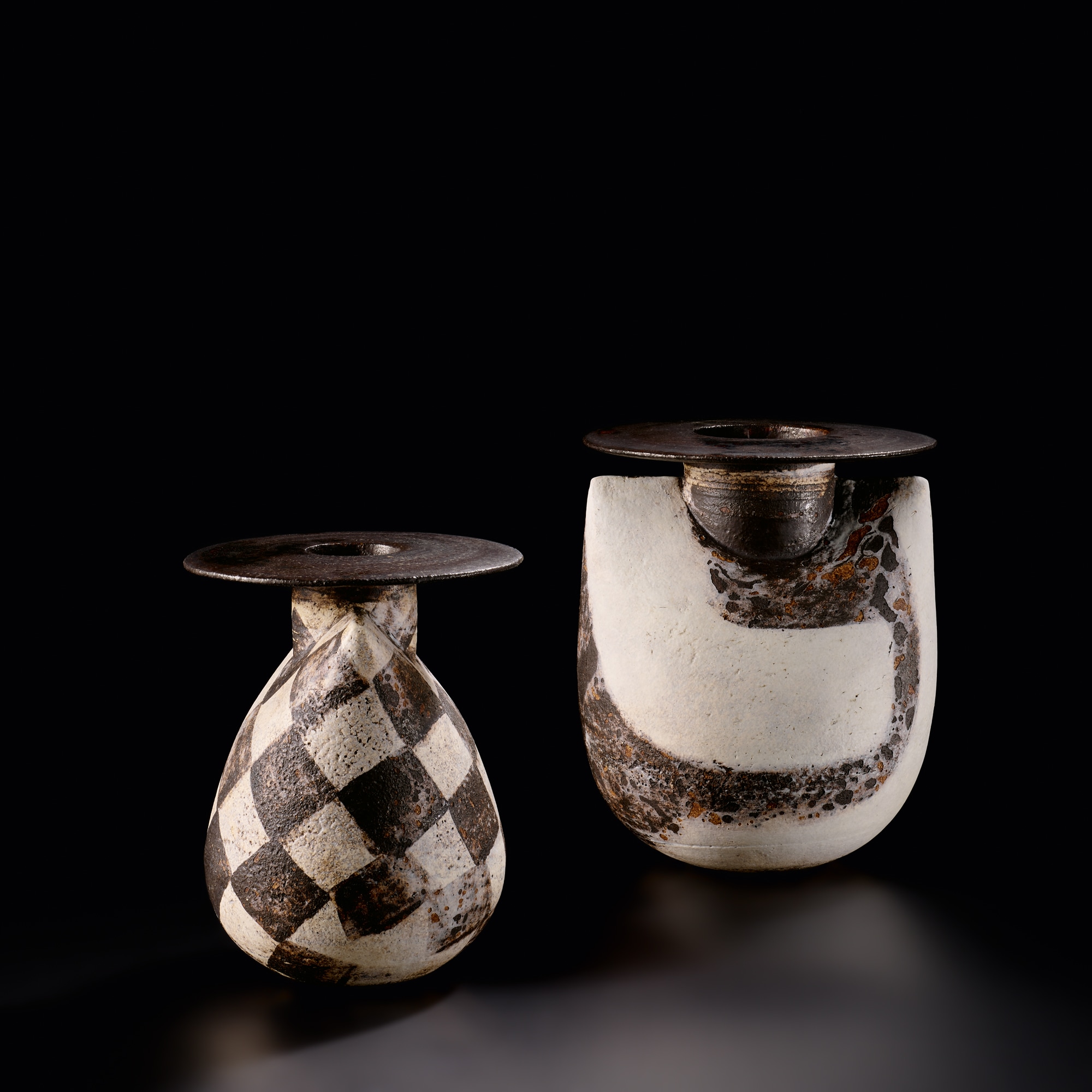 <p><strong>HANS COPER</strong> <em>&#39;Sack and Disc&#39; form</em>, circa 1972 and &#39;<em>Sack and Disc&#39; form</em>, circa 1972</p>
