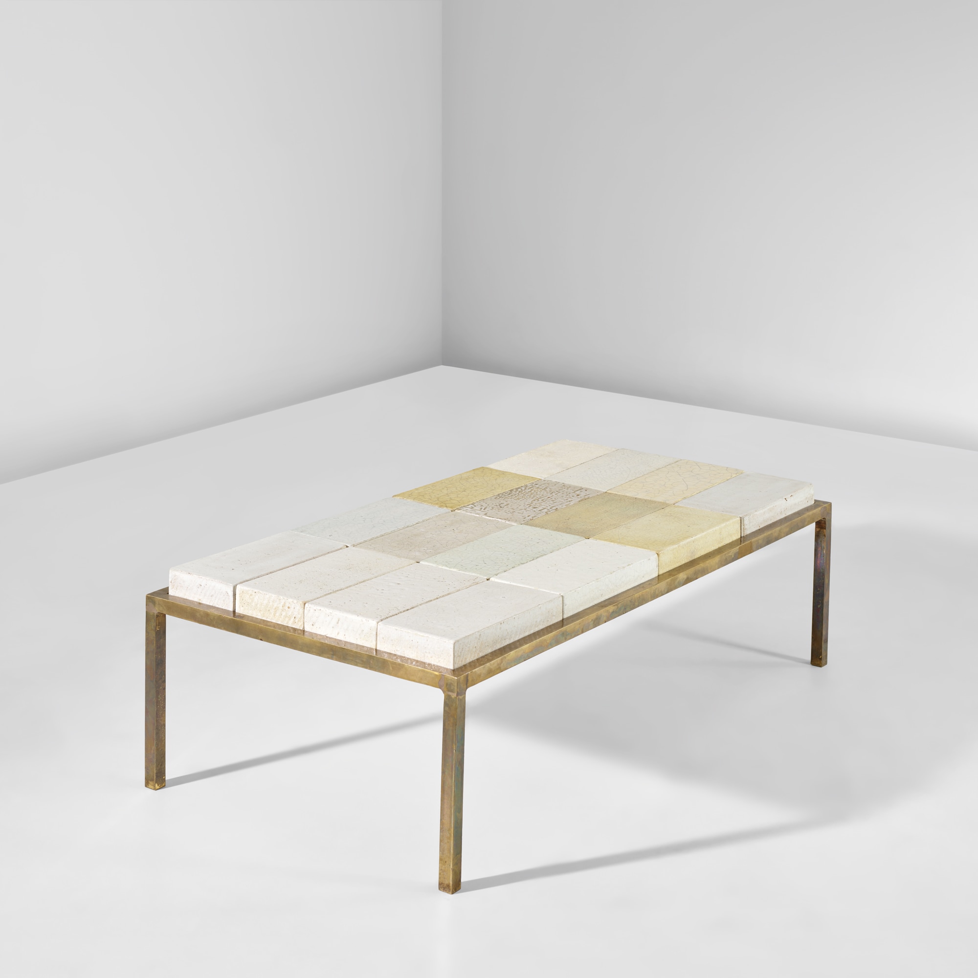 <p><strong>LUCIE RIE</strong> and <strong>VILMO GILBELLO</strong>&nbsp;<em>Coffee table</em>, 1961</p>
