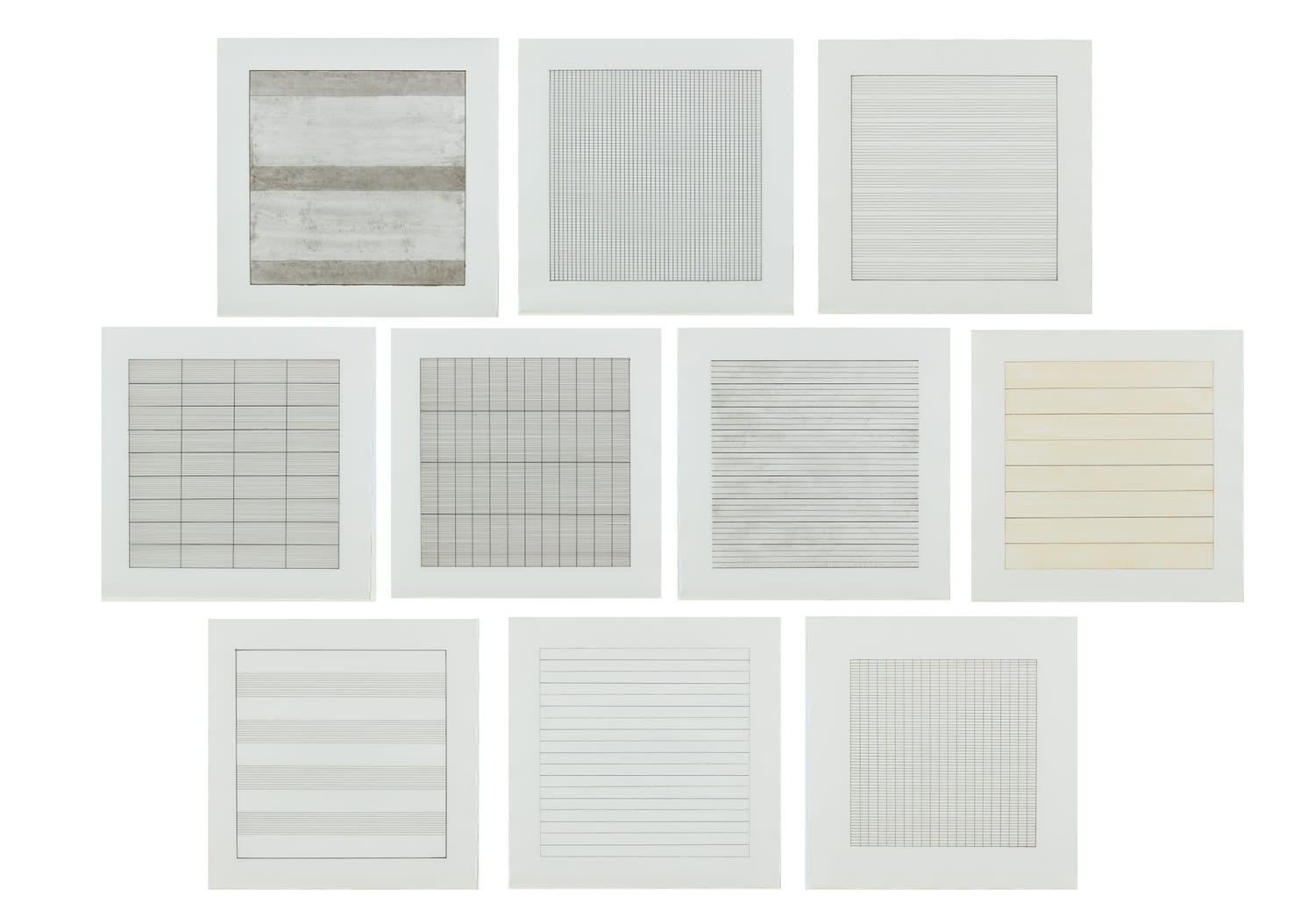 <p><strong>AGNES MARTIN</strong> <em>Paintings and Drawings</em>, 1974-1990</p>