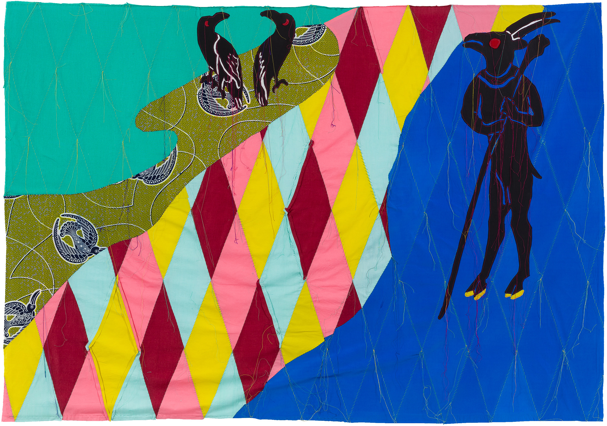 <p><strong>YINKA SHONIBARE CBE RA&nbsp;</strong> <strong> </strong><em>Creatures of the Mappa Mundi &ndash; Alerion and Satyrs</em>, 2018</p>
