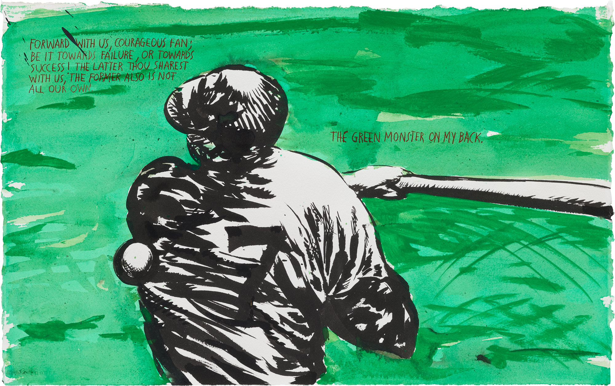 <p><strong>RAYMOND PETTIBON </strong><em>Untitled (Forward with us)</em>, 1999</p>