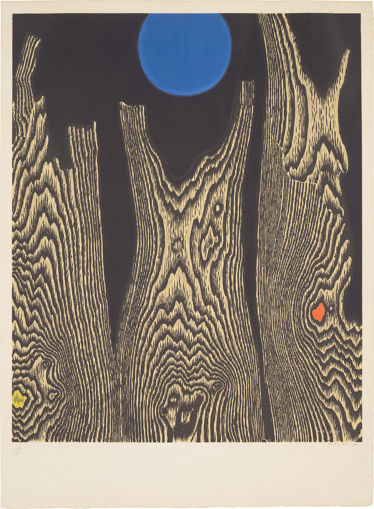 <p><strong>MAX ERNST</strong>&nbsp;<em>For&ecirc;t et soleil - Der Bretterwald</em>, 1956</p>
