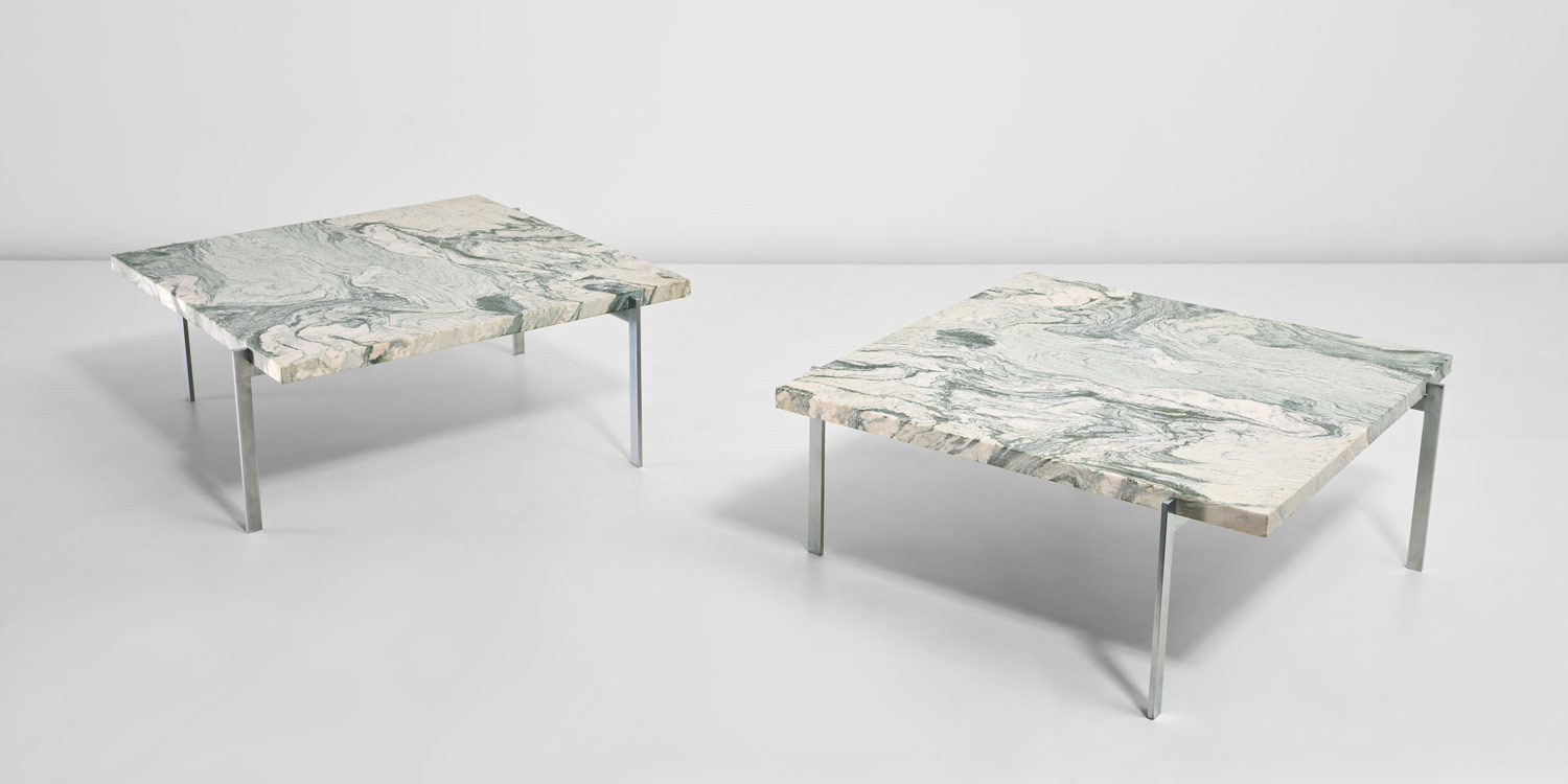 <p><strong>POUL KJ&AElig;RHOLM </strong><em>Pair of low tables, model no. PK 61</em>, designed 1956, produced 1956-1981</p>
