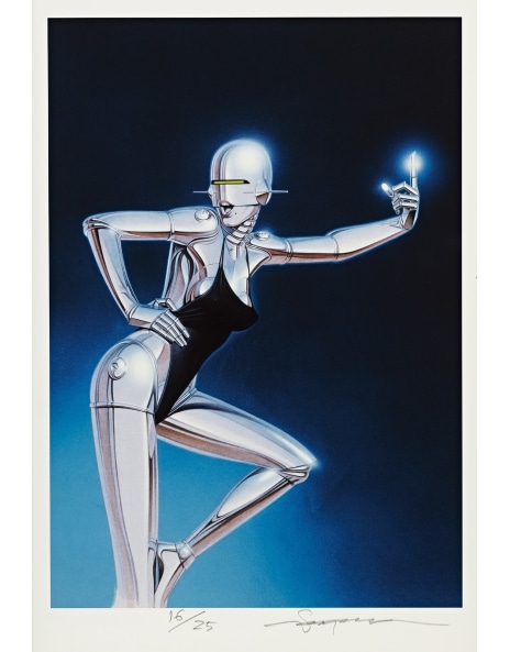 アート・デザイン・音楽 NAGA HAJIME SORAYAMA Hajime Sorayama Metal Music Head Art Print Retro Metal Tin