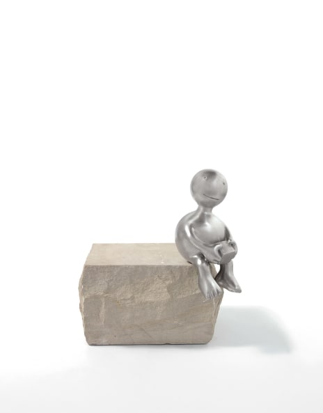 Tom Otterness - Sphere Holding Cube