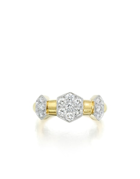 David Webb Vintage Gold, Diamond And White Enamel Ring Available For  Immediate Sale At Sotheby's